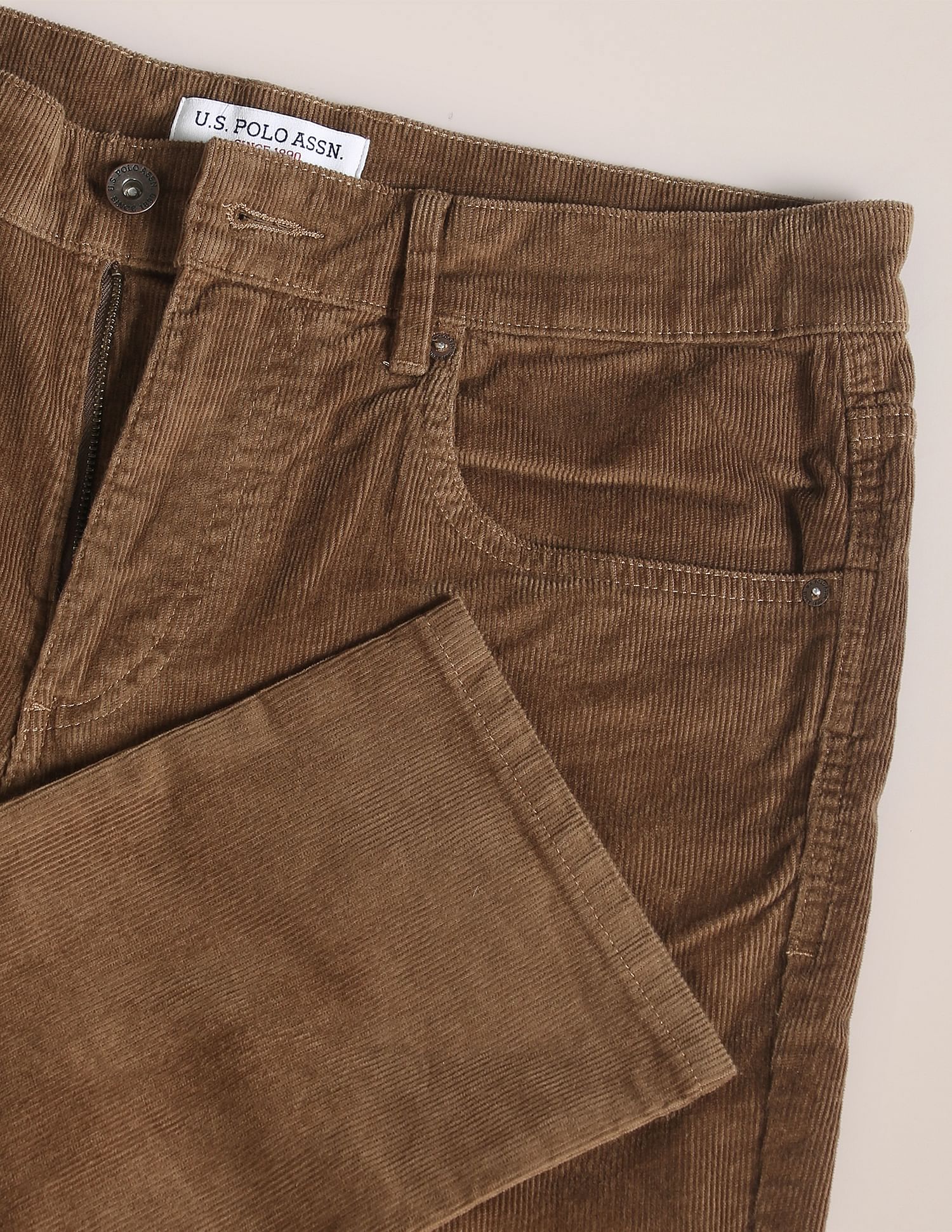 U.S. Polo Assn. Flat Front Corduroy Trousers