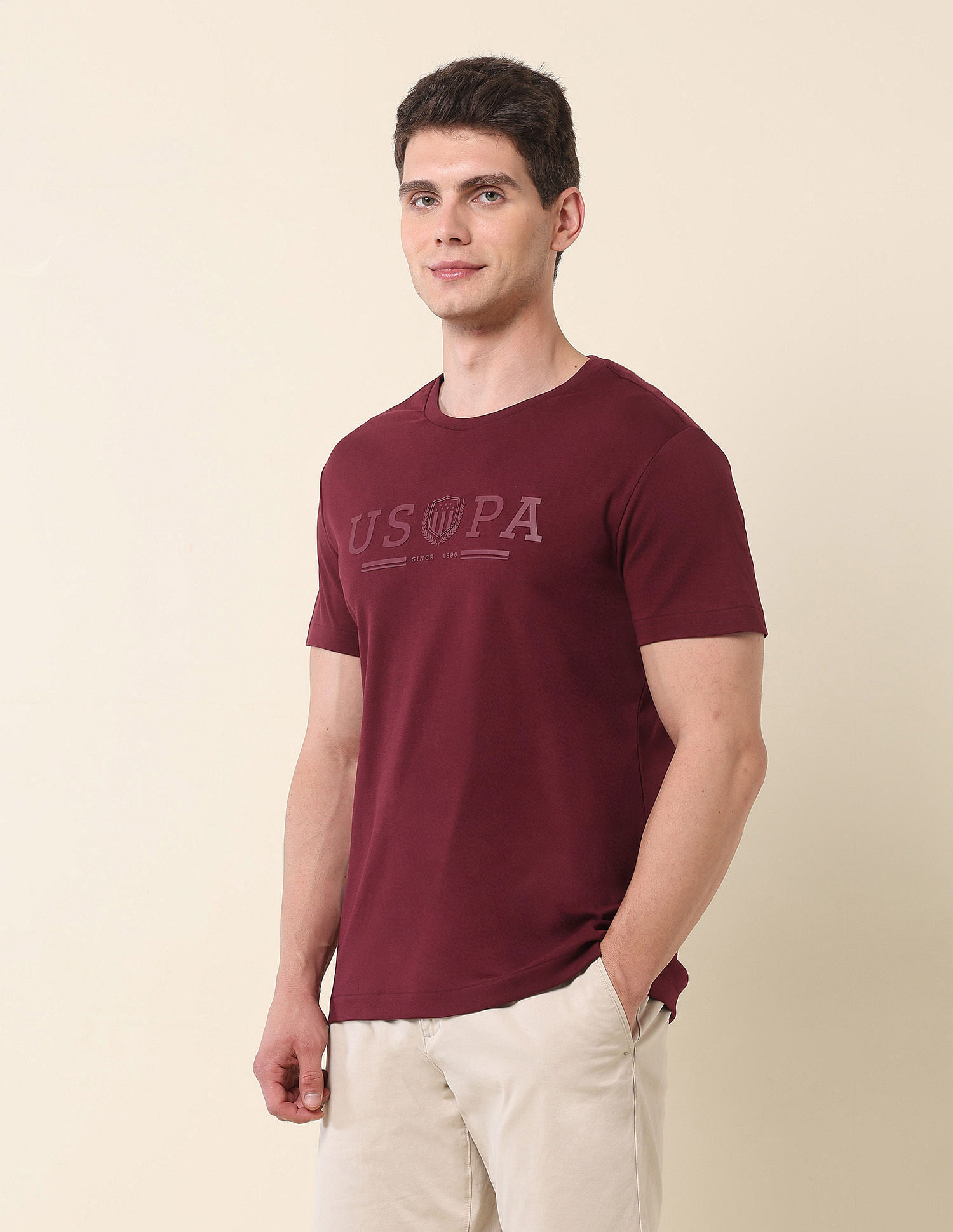 U.S. Polo Assn. Brand Embroidered Gold Cup T-Shirt