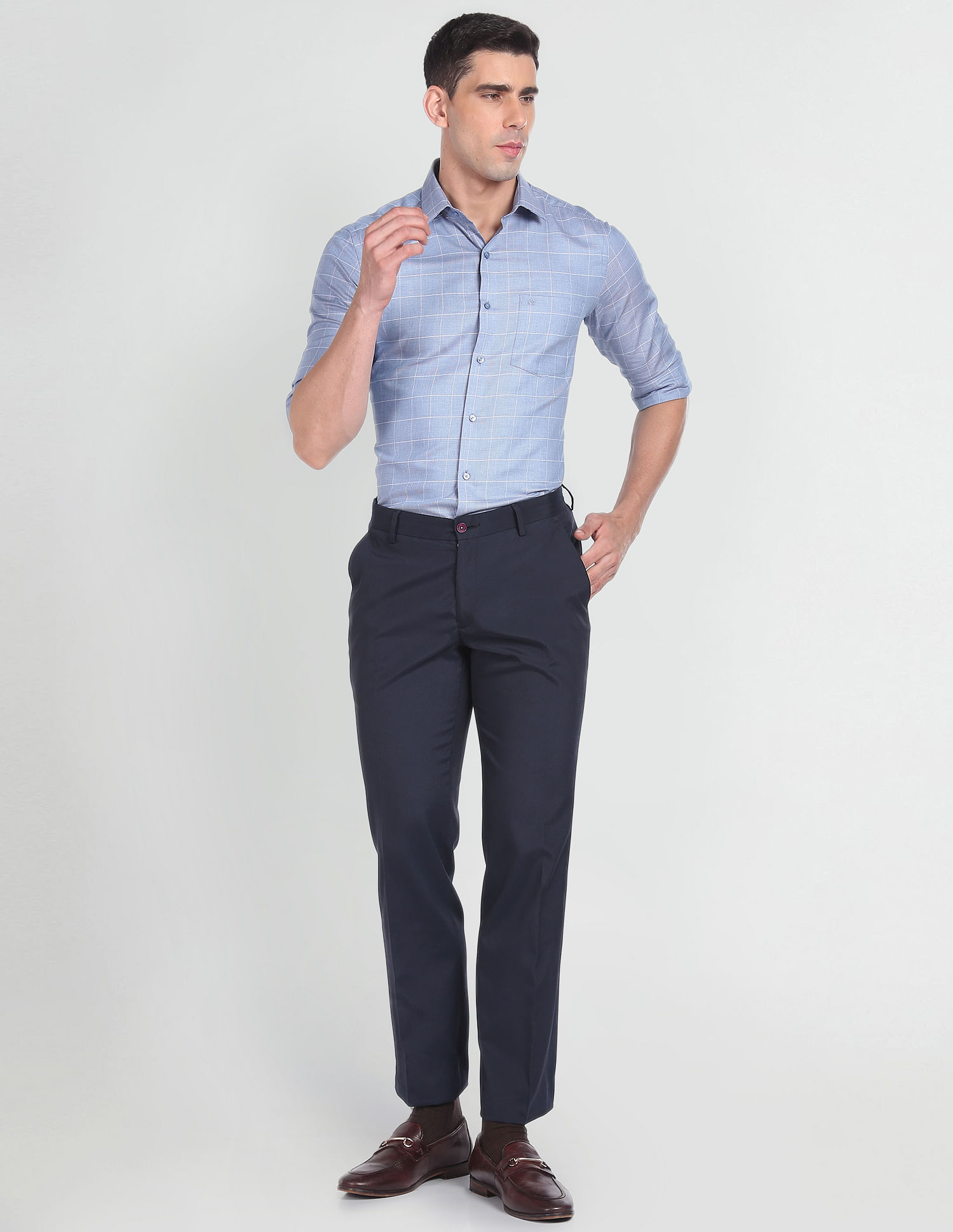 Arrow Windowpane Check Slim Shirt