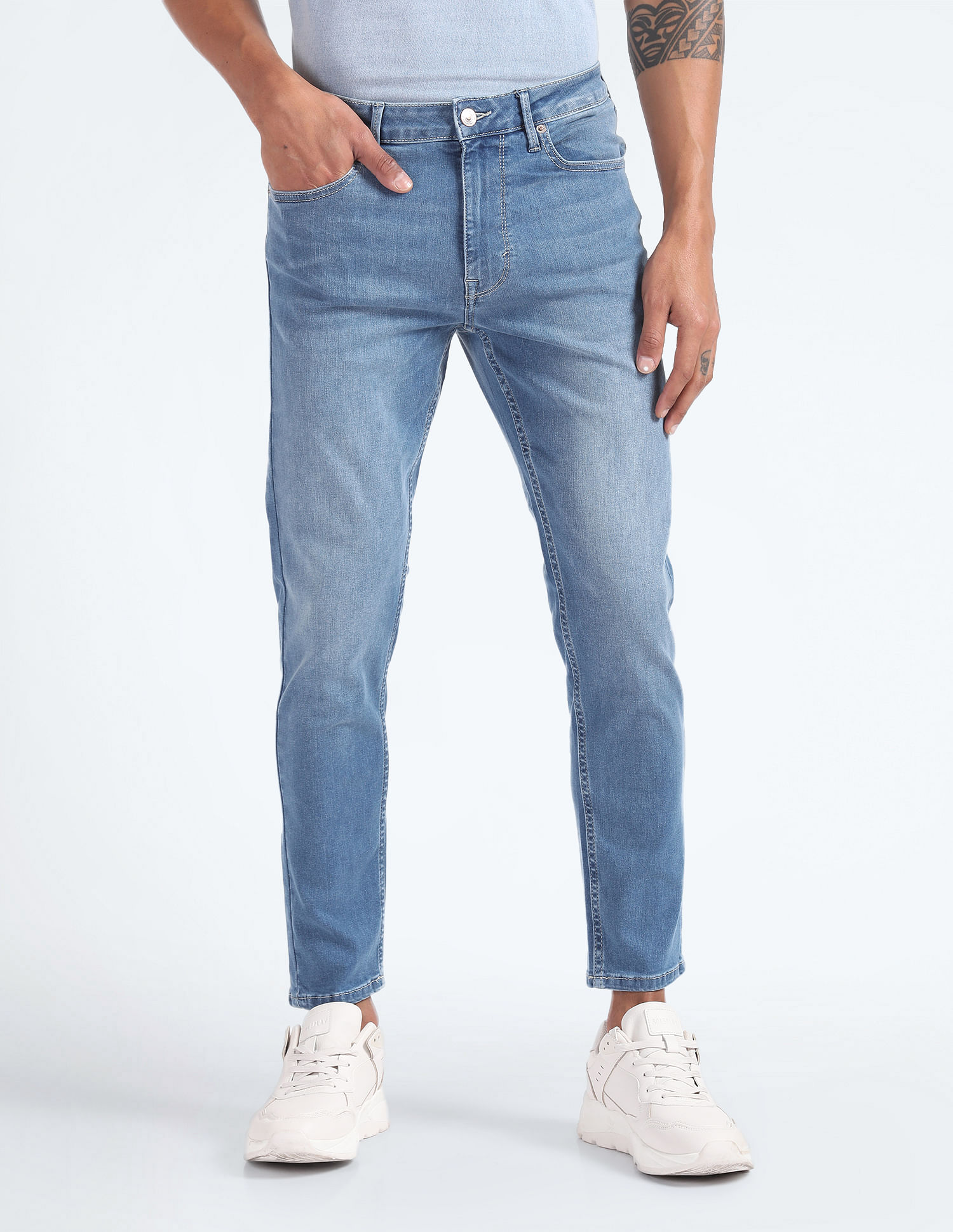 Mens relaxed tapered jeans best sale