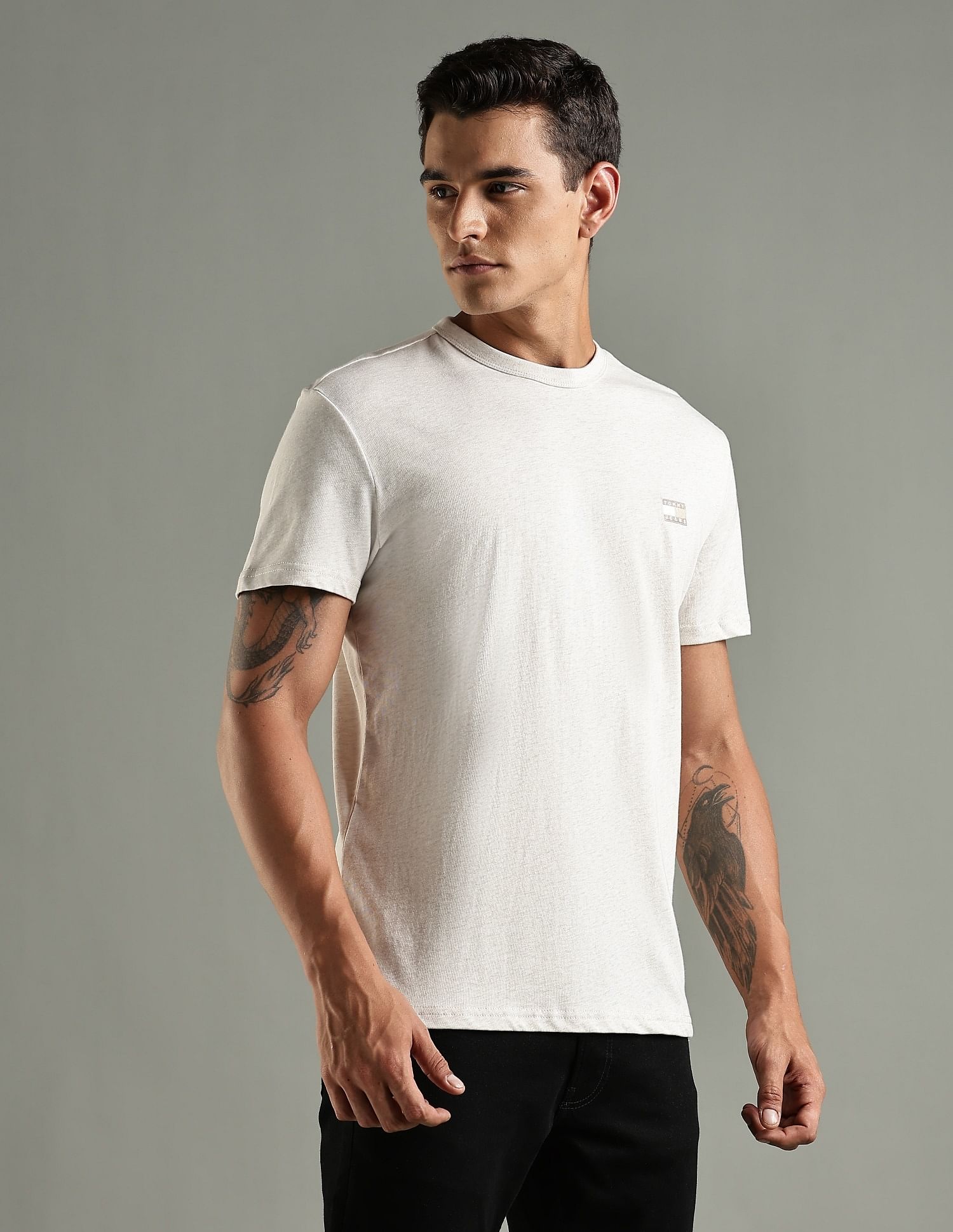 Tommy Hilfiger Solid Regular Fit Cotton T-Shirt
