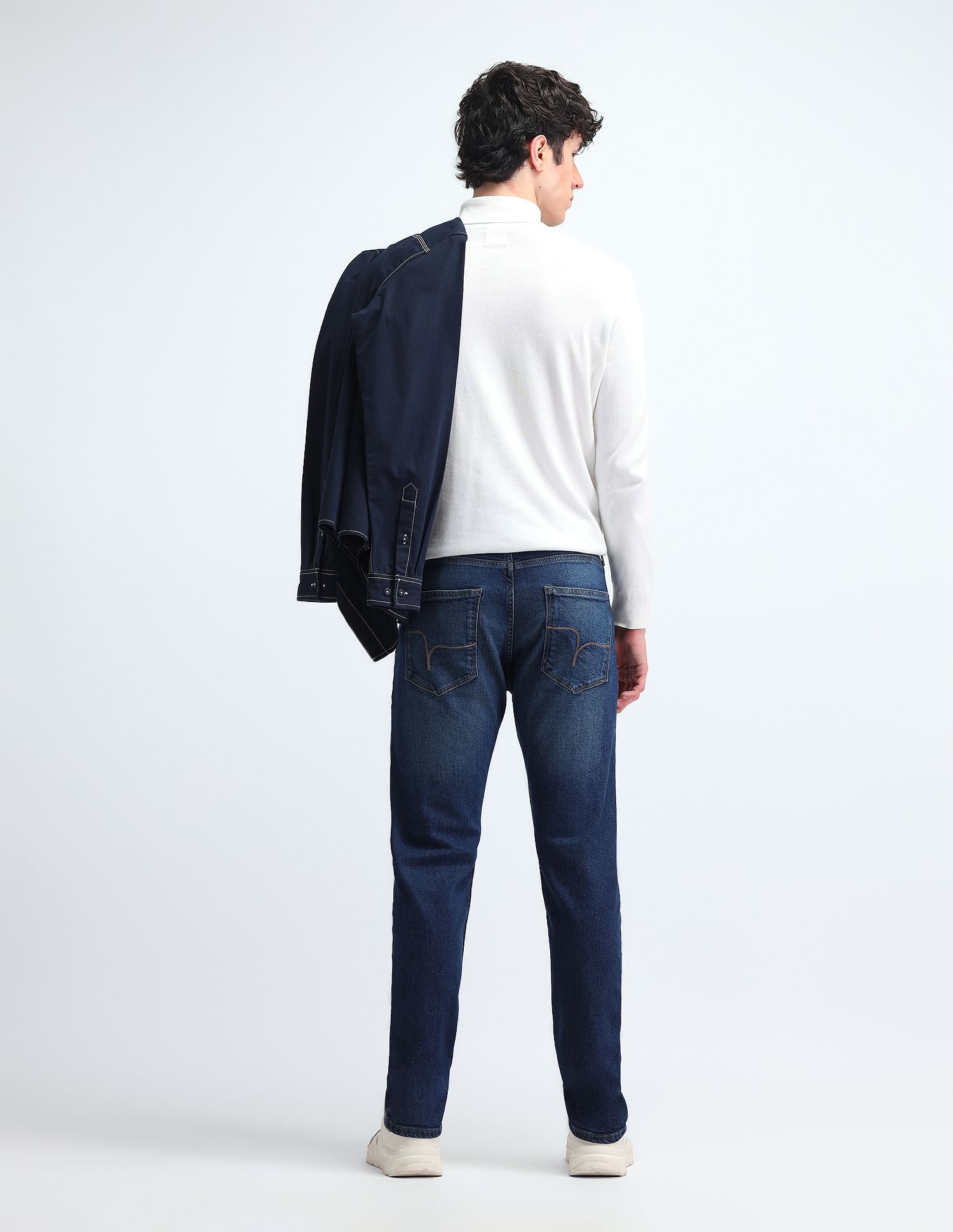 Flying Machine Slash Slim Tapered Fit Jeans