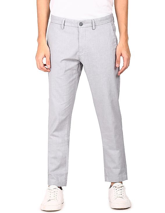 Buy U.S. Polo Assn. Denver Slim Fit Solid Casual Trousers - NNNOW.com