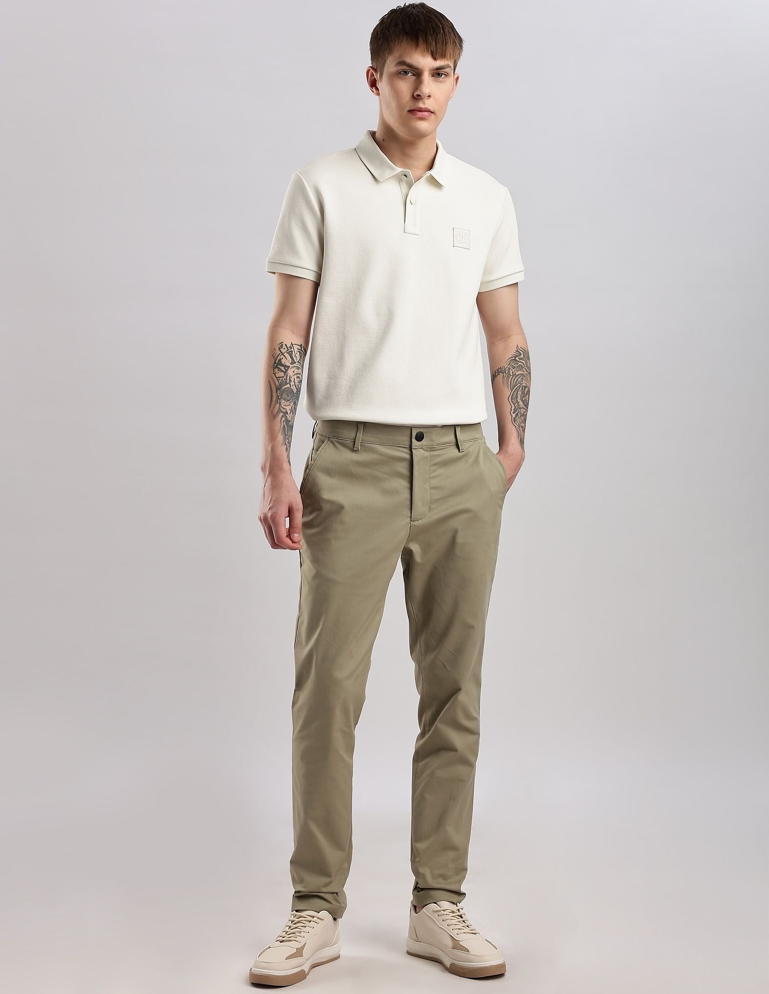 Calvin Klein Jeans Logo Regular Fit Cotton Polo Shirt