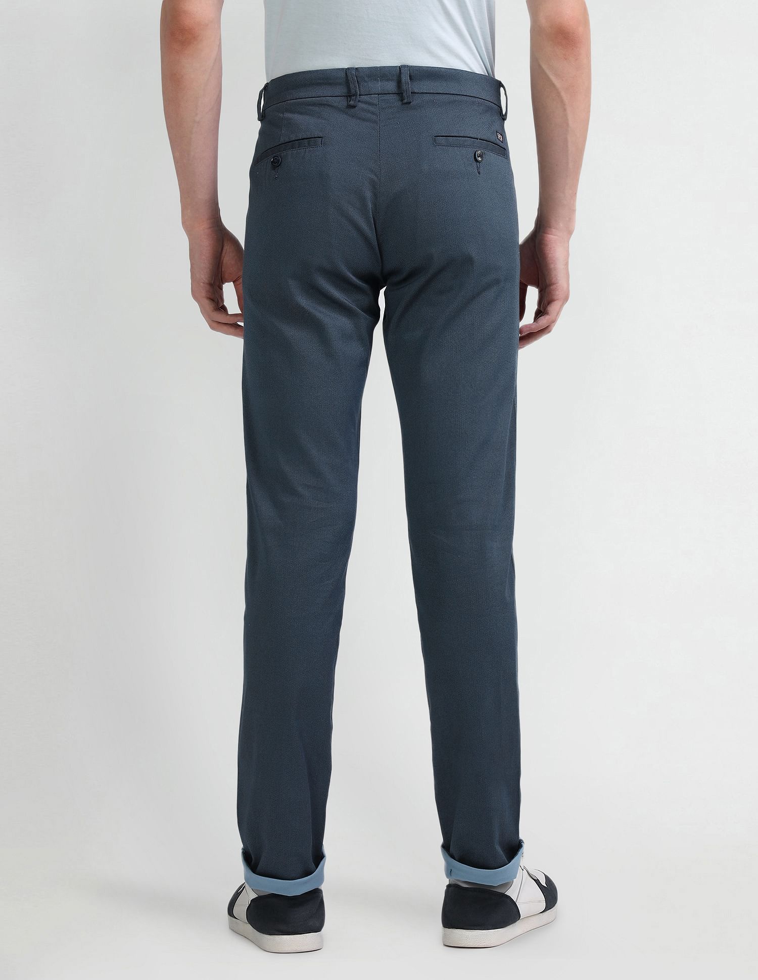 Arrow Sport Slim Fit Textured Trousers