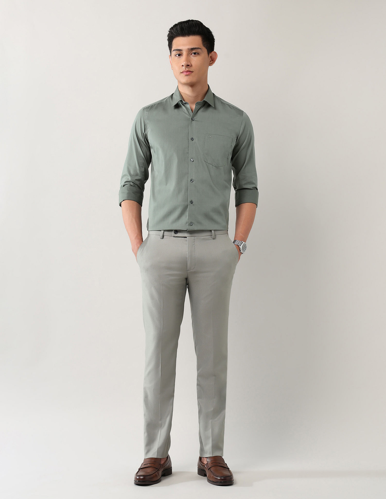 Arrow Manhattan Slim Fit Autopress Shirt