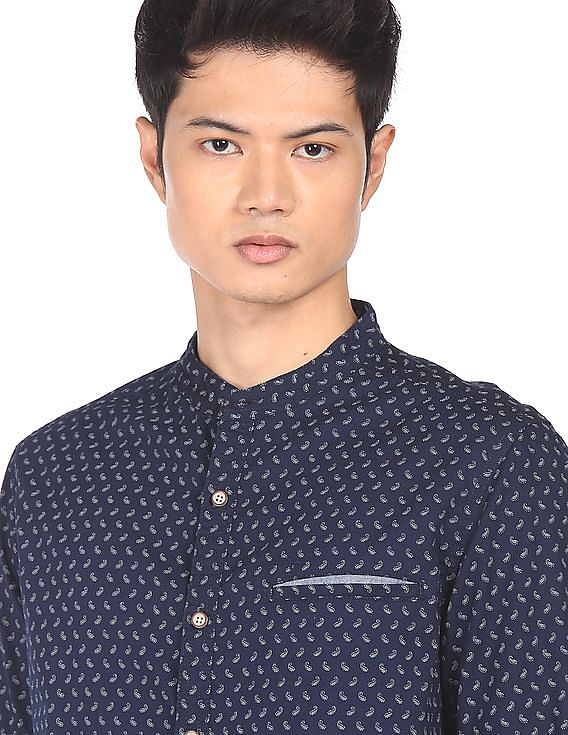 Flying Machine Long Sleeve Printed Shirt