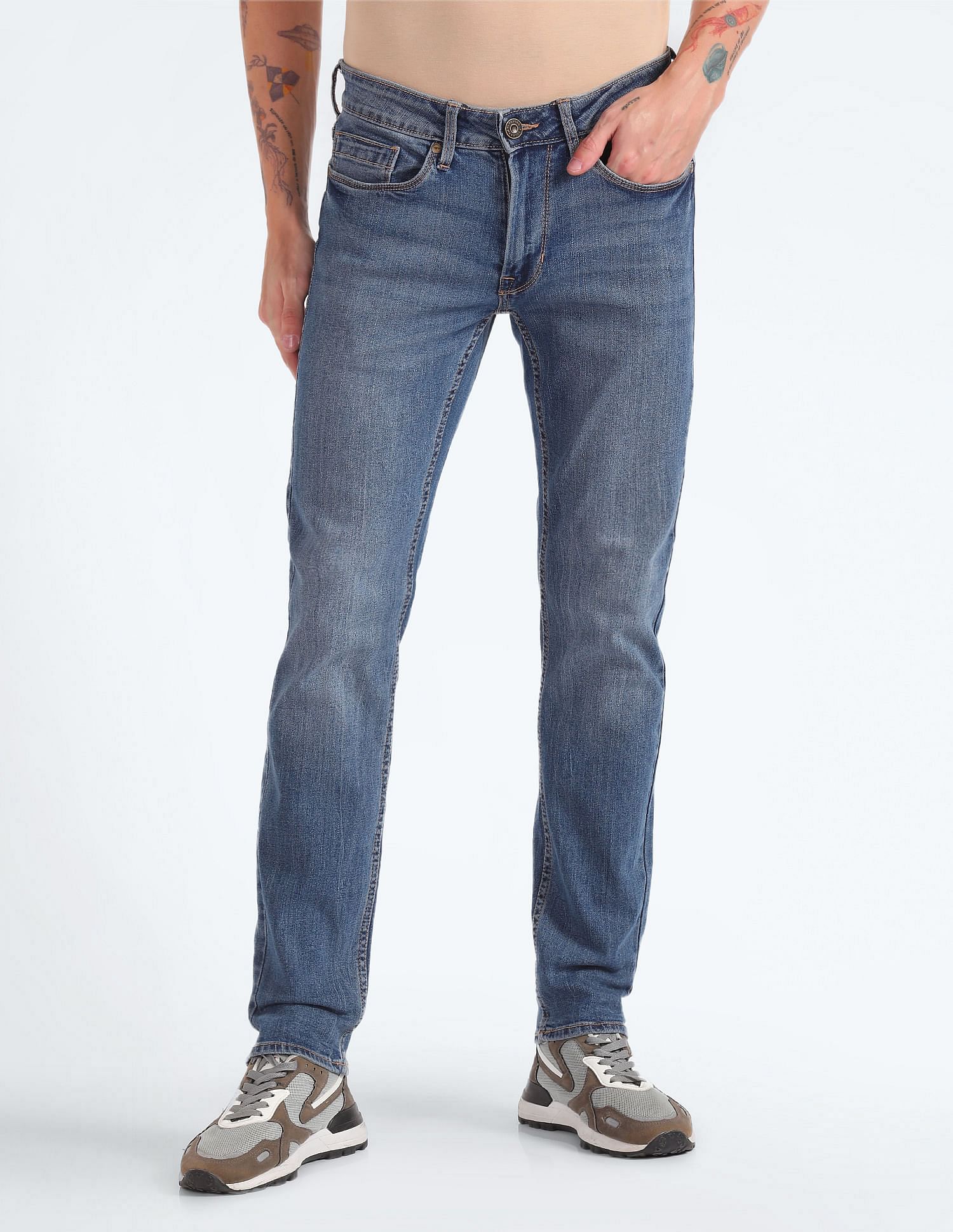 Flying Machine Jackson Skinny Fit Stone Washed Jeans