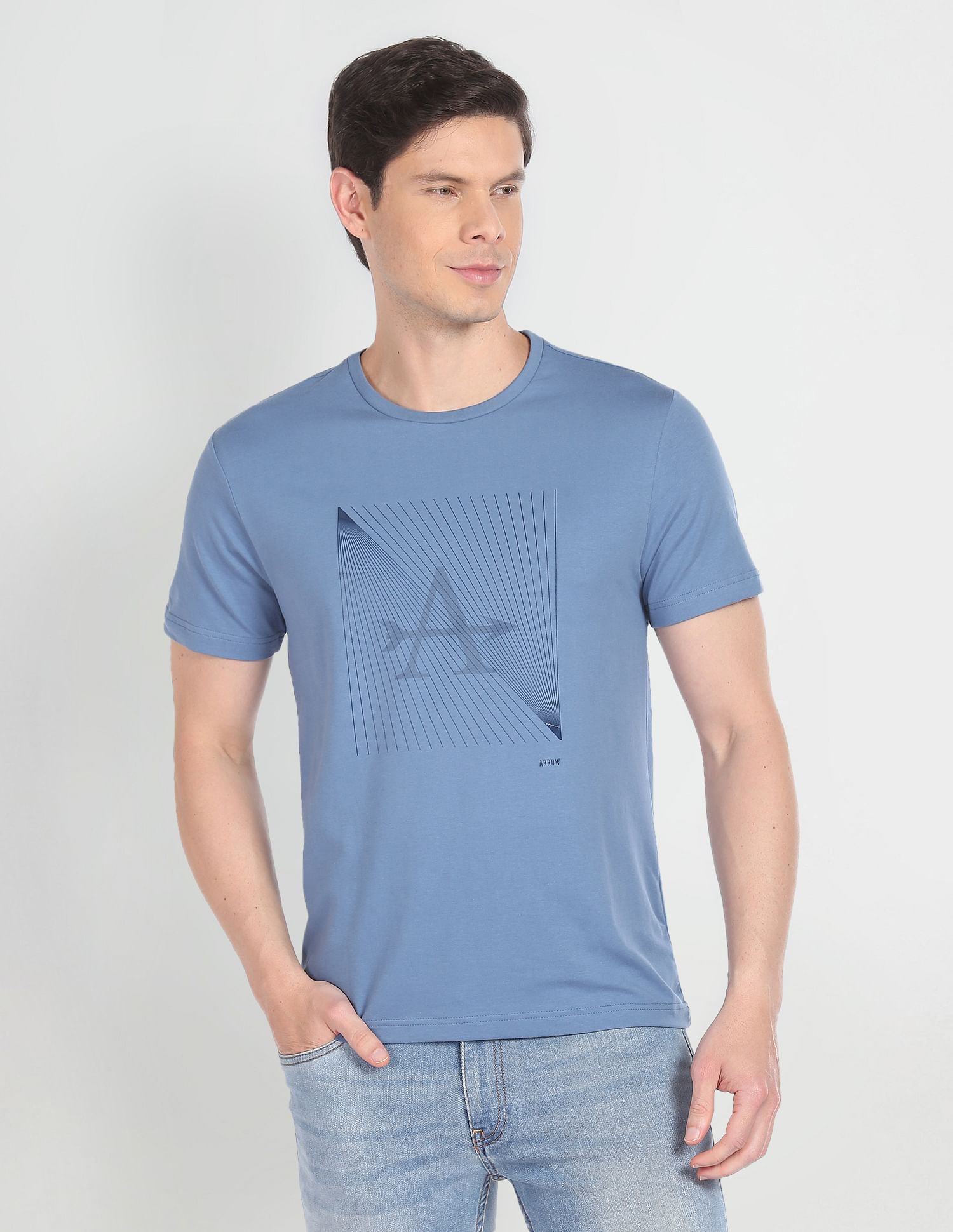 Arrow Newyork Brand Print Crew Neck T-Shirt