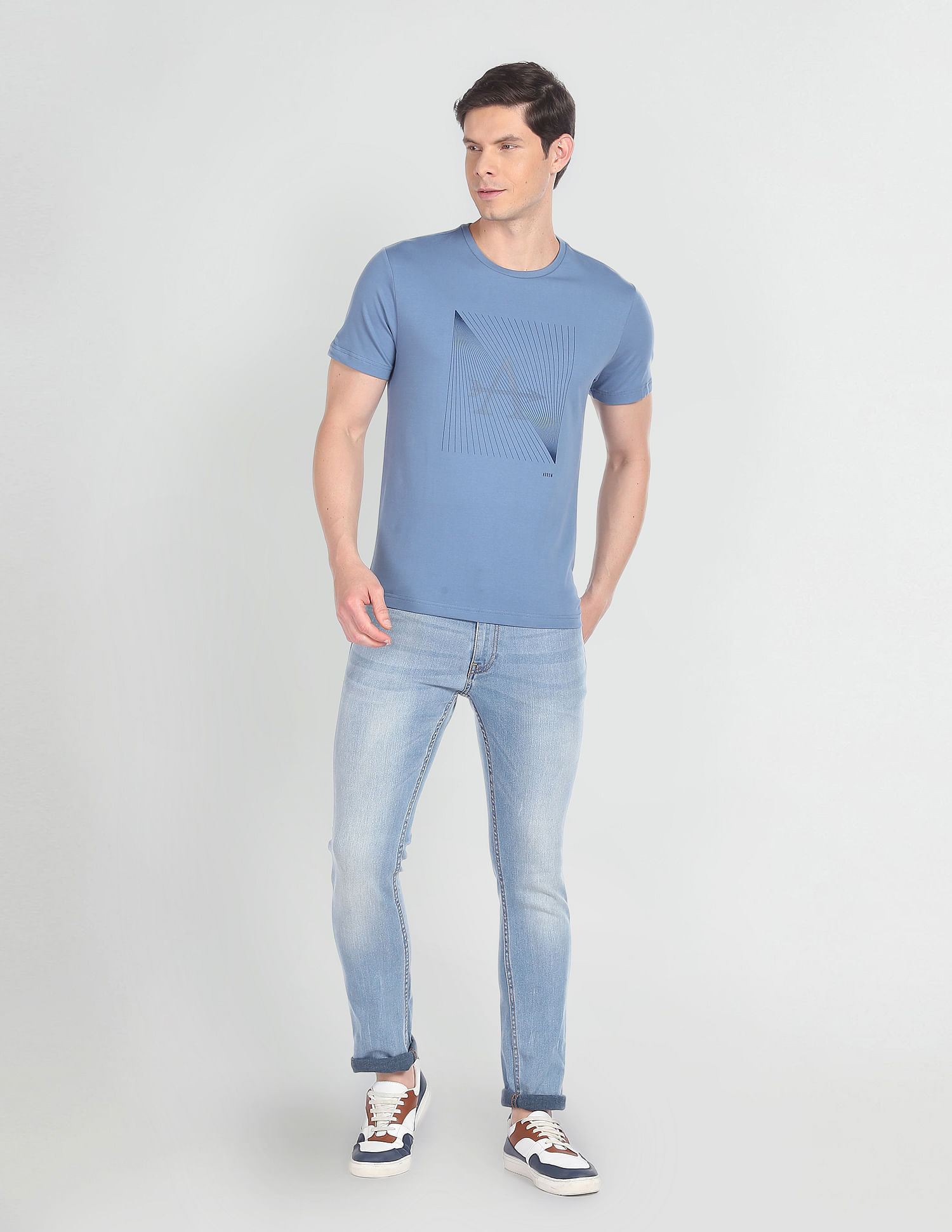 Arrow Newyork Brand Print Crew Neck T-Shirt