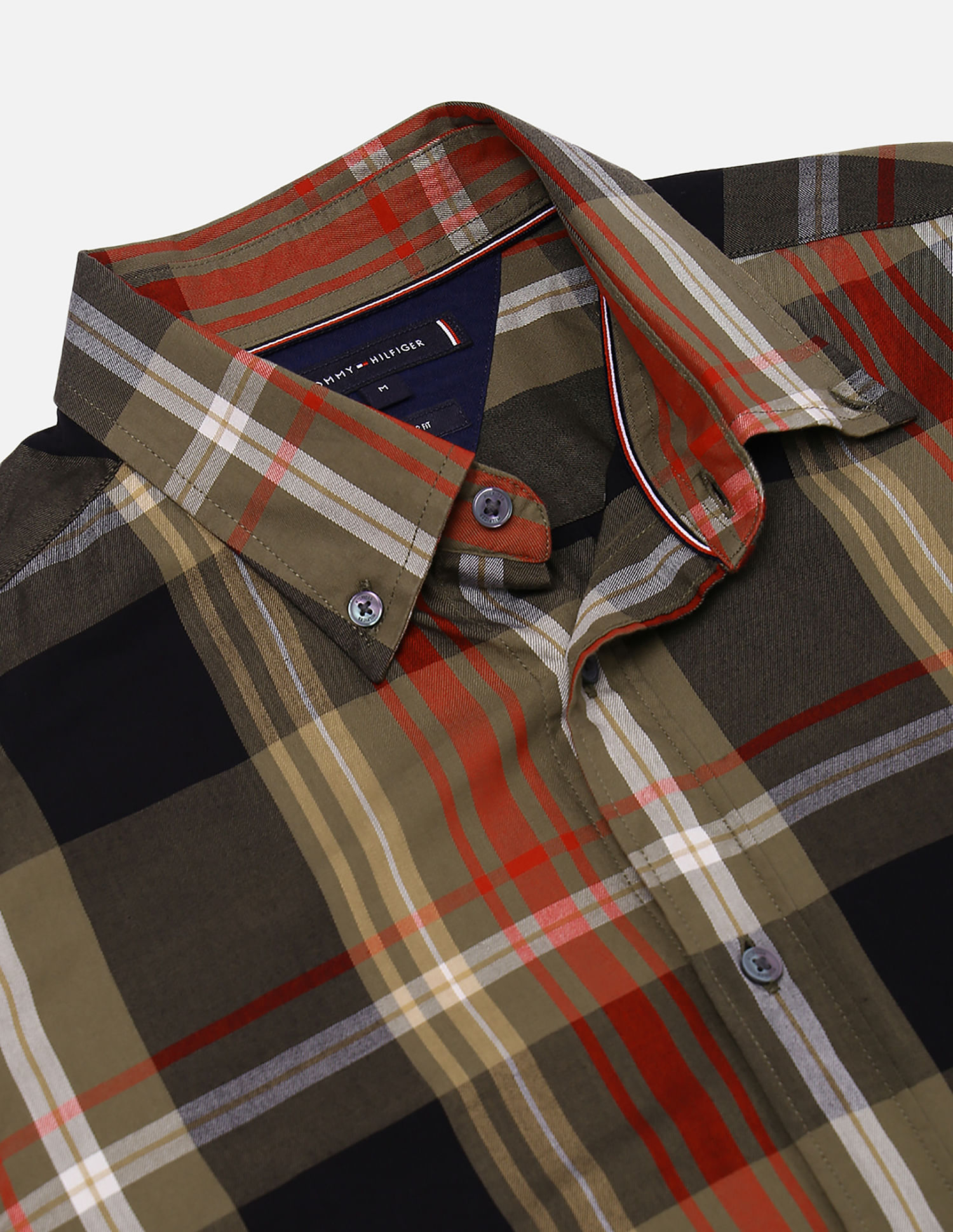 Tommy Hilfiger Pure Cotton Tonal Plaid Check Shirt
