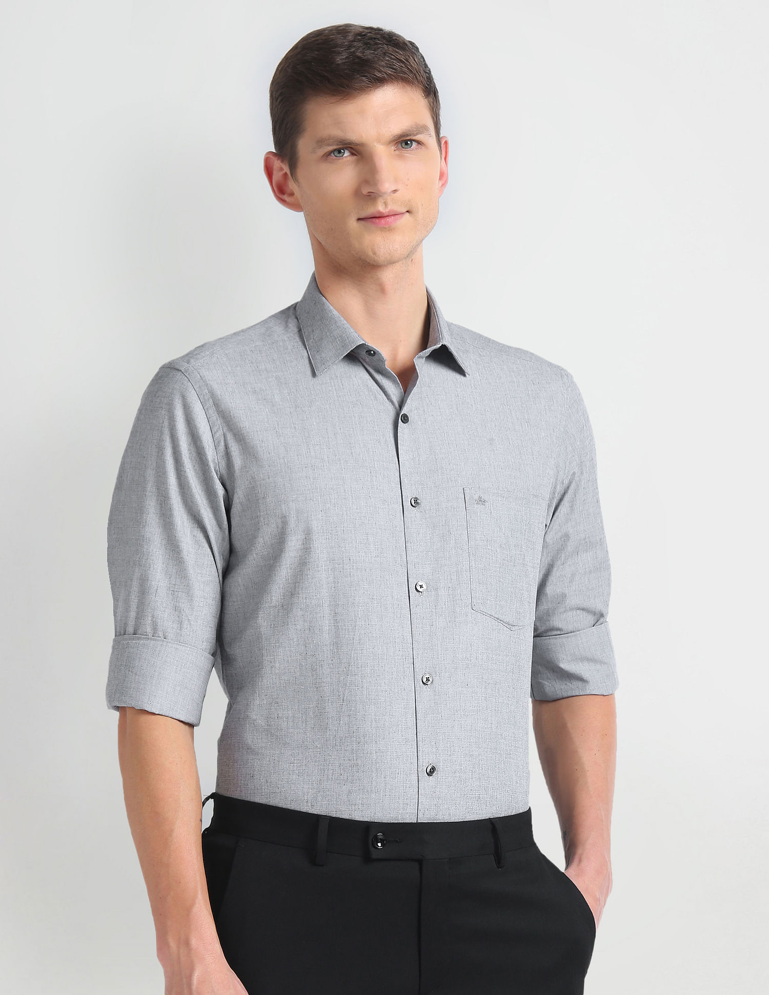 Arrow Pure Cotton Heathered Shirt