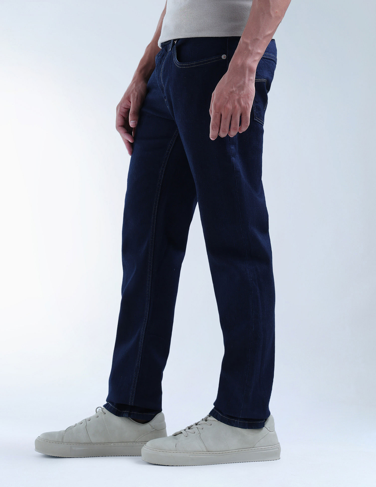 Flying Machine Freddie Slim Straight Fit Mid Rise Jeans