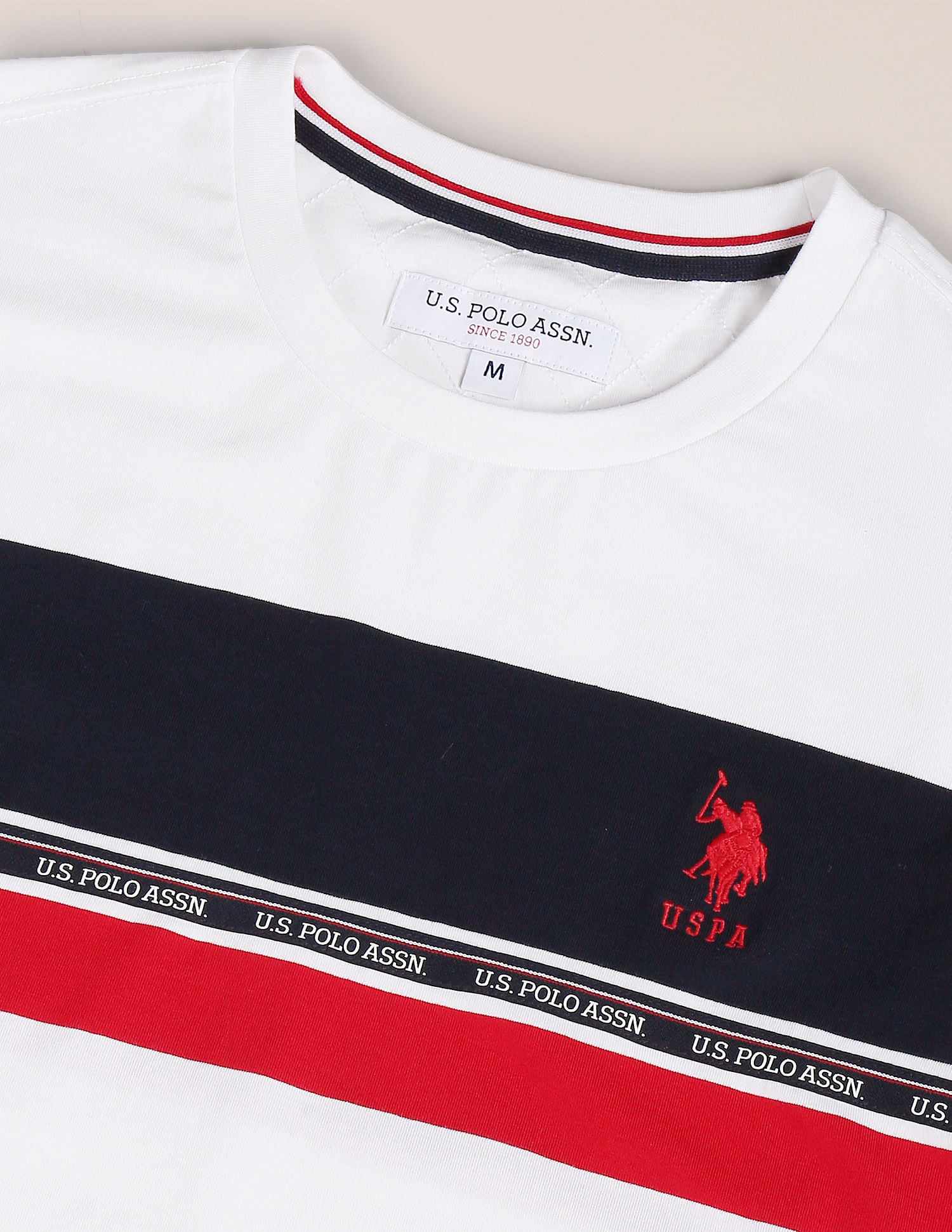 U.S. Polo Assn. Horizontal Stripe Crew Neck T-Shirt
