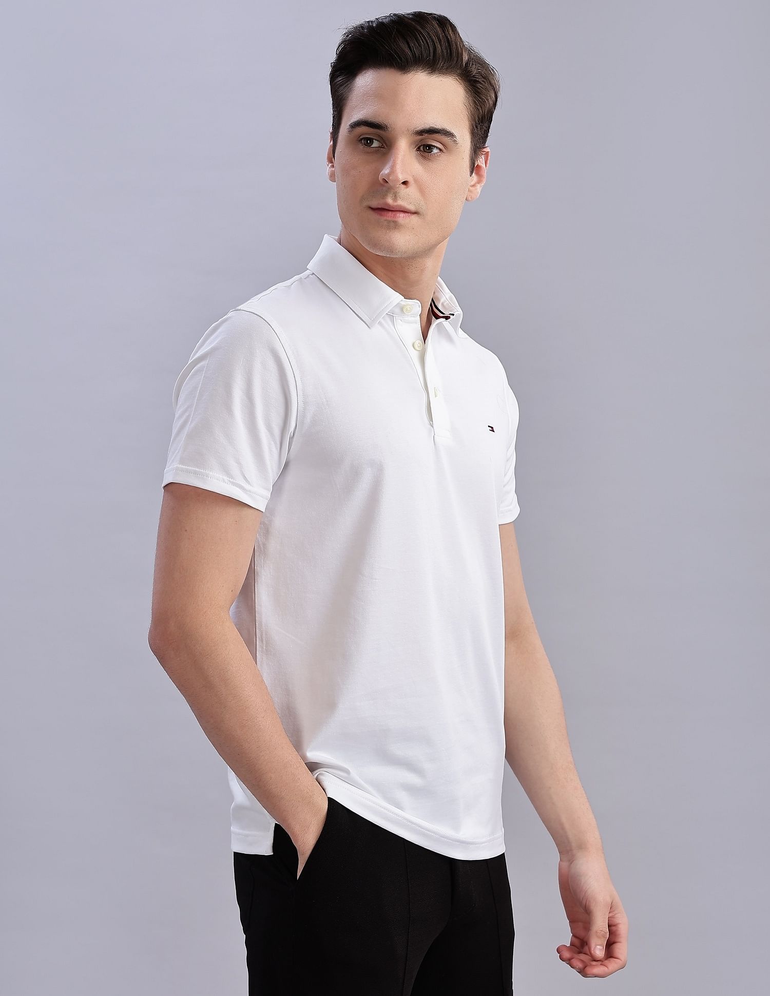 Tommy Hilfiger Solid Regular-Fit Cotton Polo Shirts