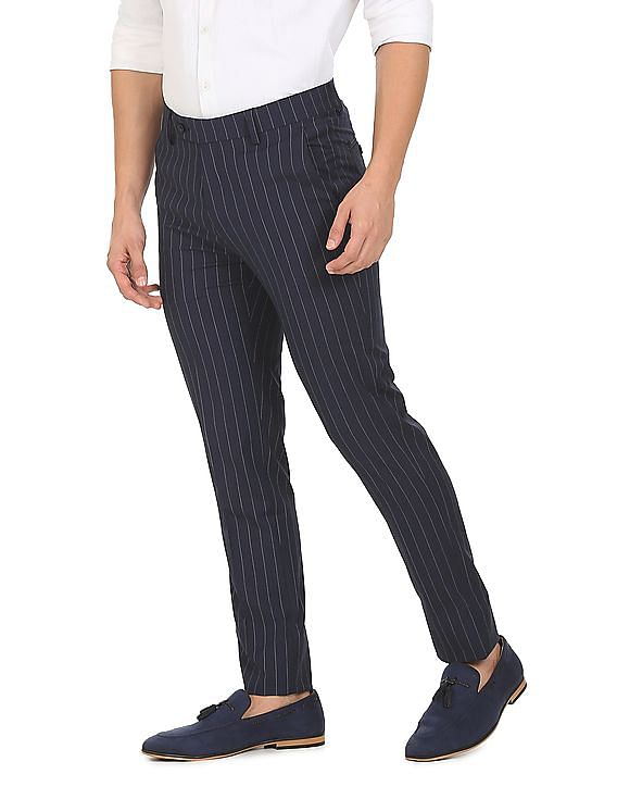 Striped Side Pocket Slim Fit Trouser – MenStyleWith
