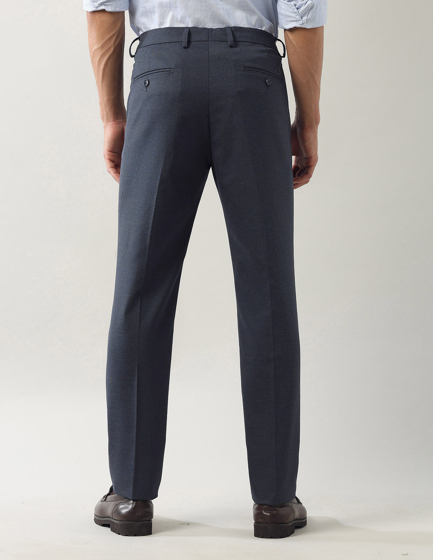 Arrow Mid Rise Smart Flex Dobby Trousers