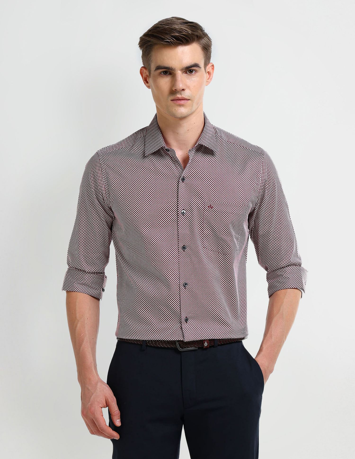 Arrow Manhattan Slim Fit Satin Shirt