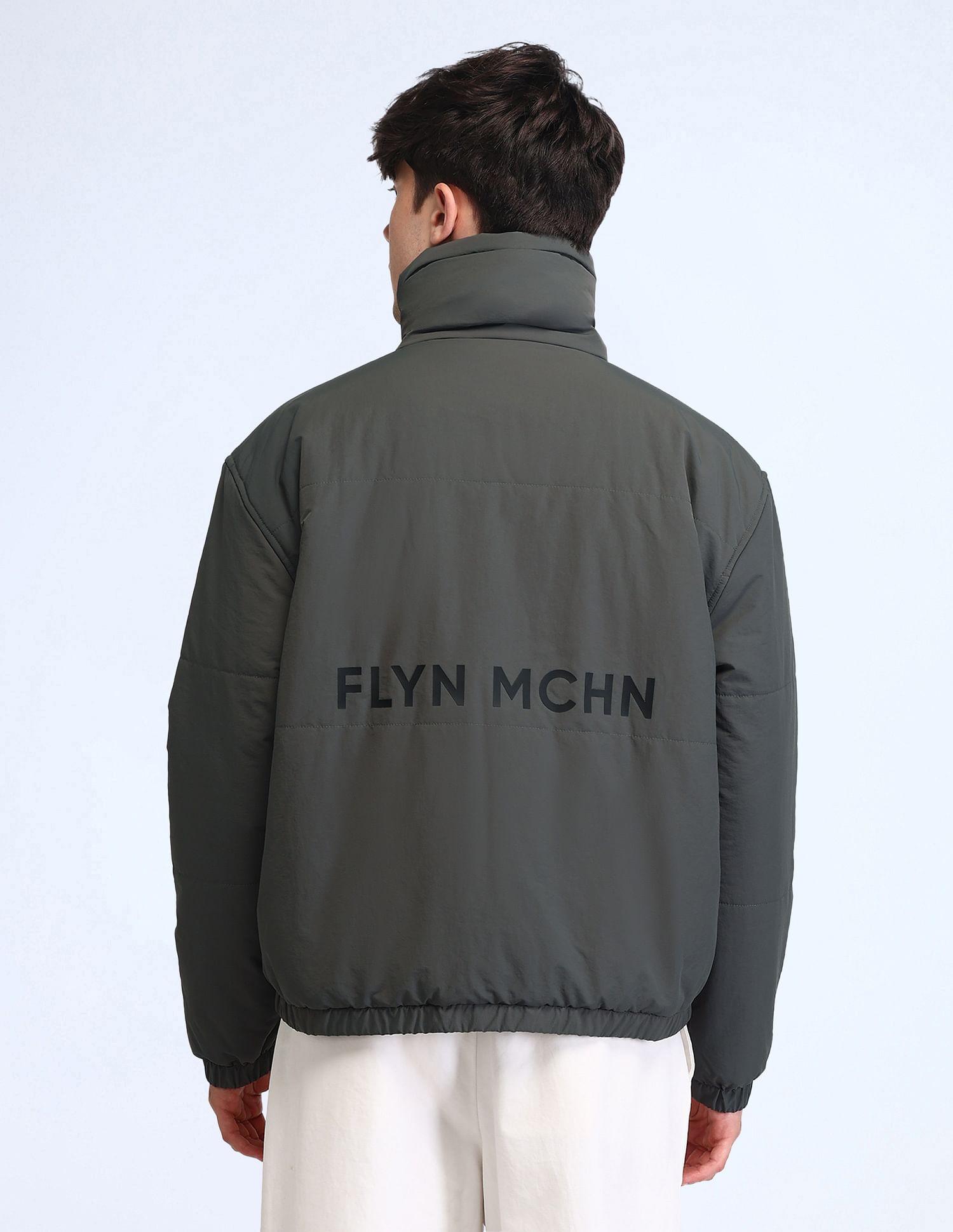 Flying Machine Relaxed Fit Printed Padded Jacket
