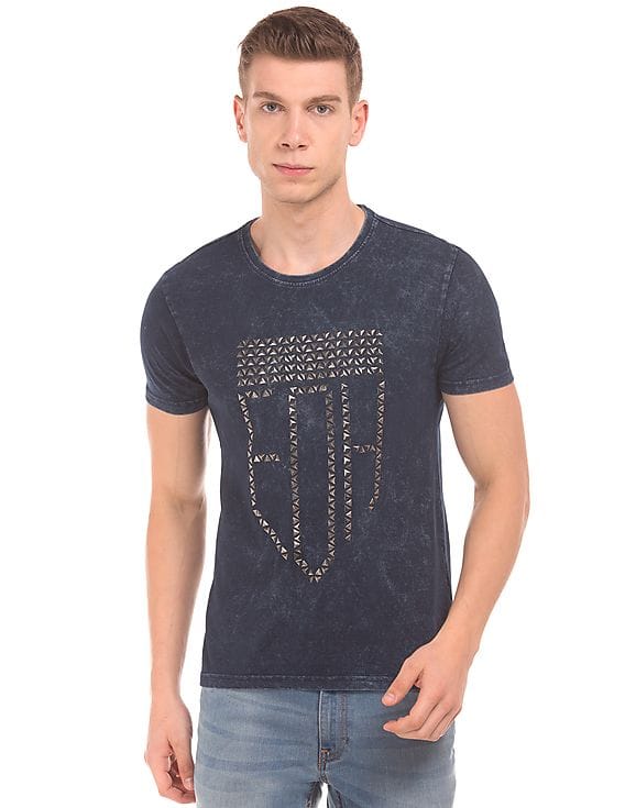 Buy Ed Hardy Men Optic Wash Stud Embellished T-Shirt NNNOW