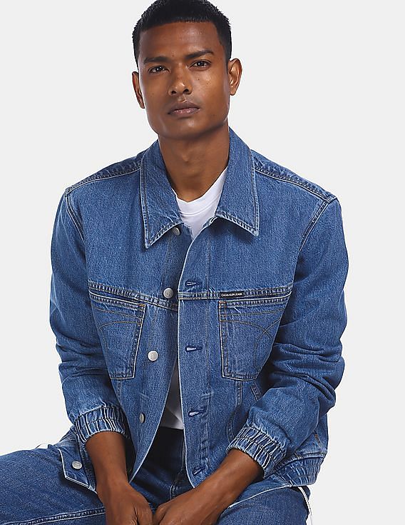 Calvin Klein Jeans logopatch Buttoned Denim Jacket  Farfetch