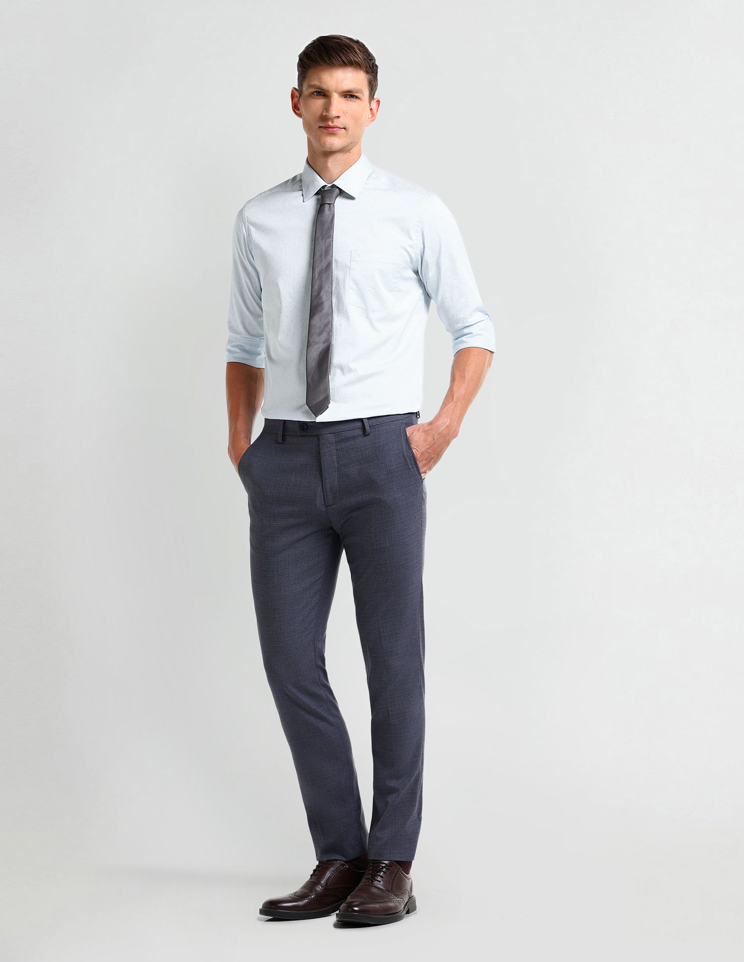 Arrow Manhattan Slim Fit Satin Shirt