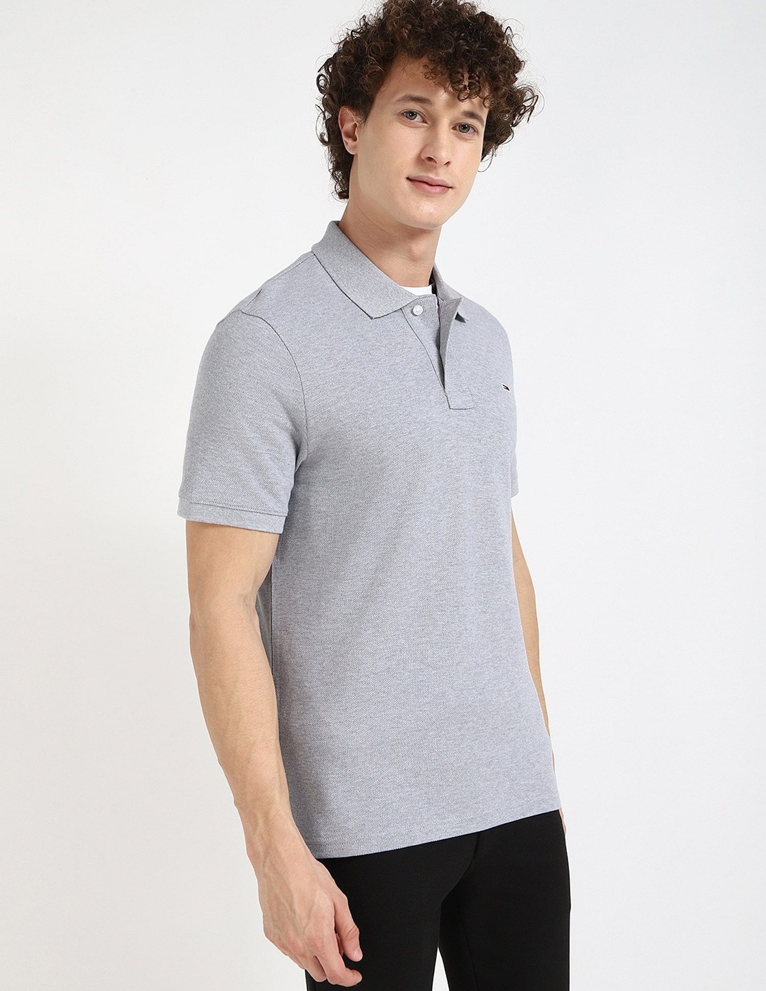 Tommy Hilfiger Solid Regular-Fit Cotton Polo Shirt