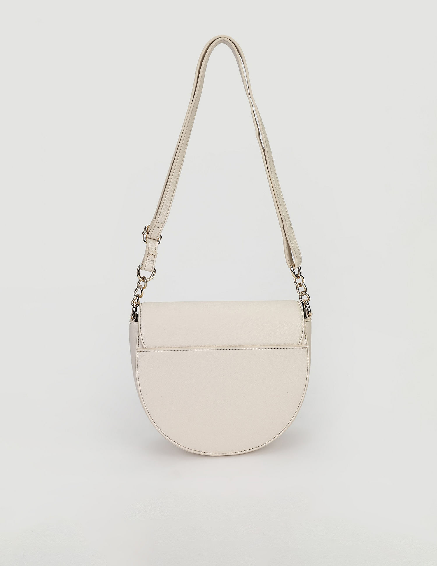 Tommy Hilfiger Solid Beige PU Sling Bags