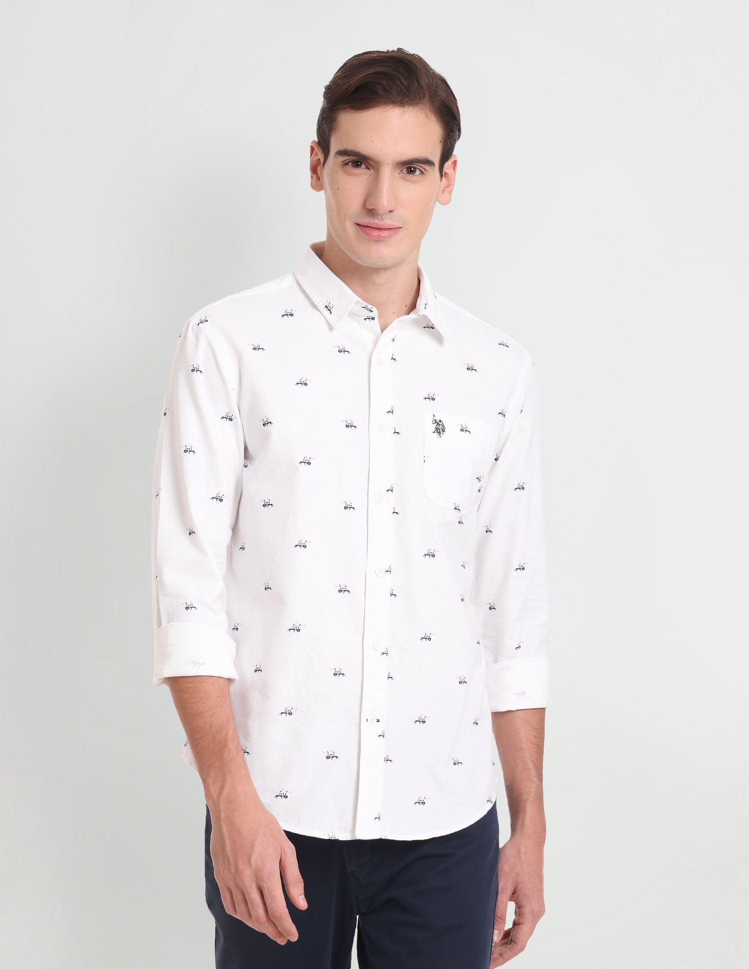U.S. Polo Assn. Denim Co. BrPrint Oxford Shirt