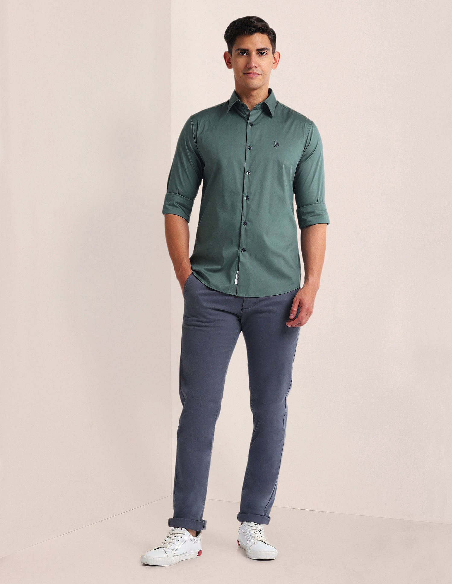 U.S. Polo Assn. Tailored Fit Sateen Shirt