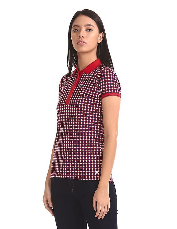 U.S. Polo Assn. Women Printed Polo Shirt