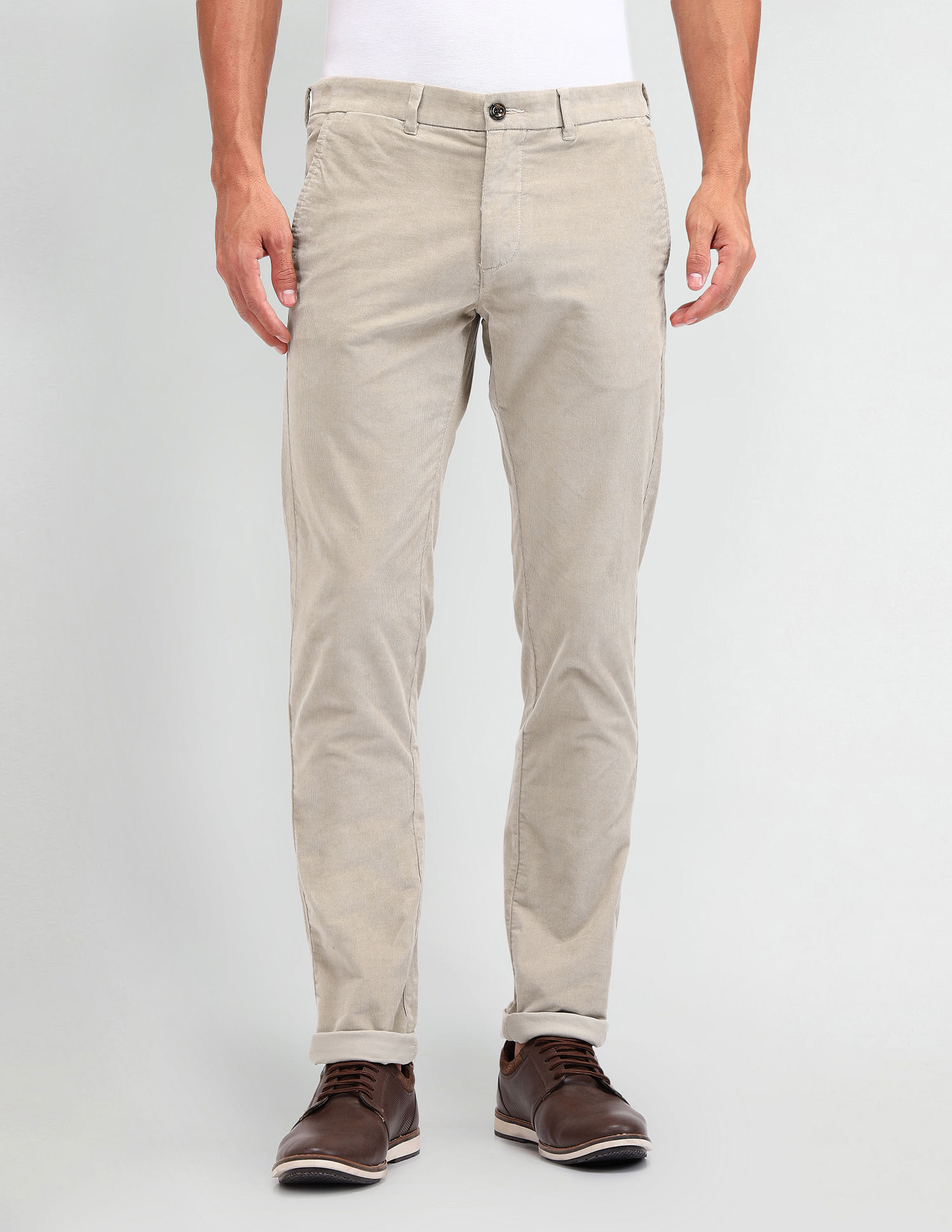 Arrow Sport Slim Fit Corduroy Trousers