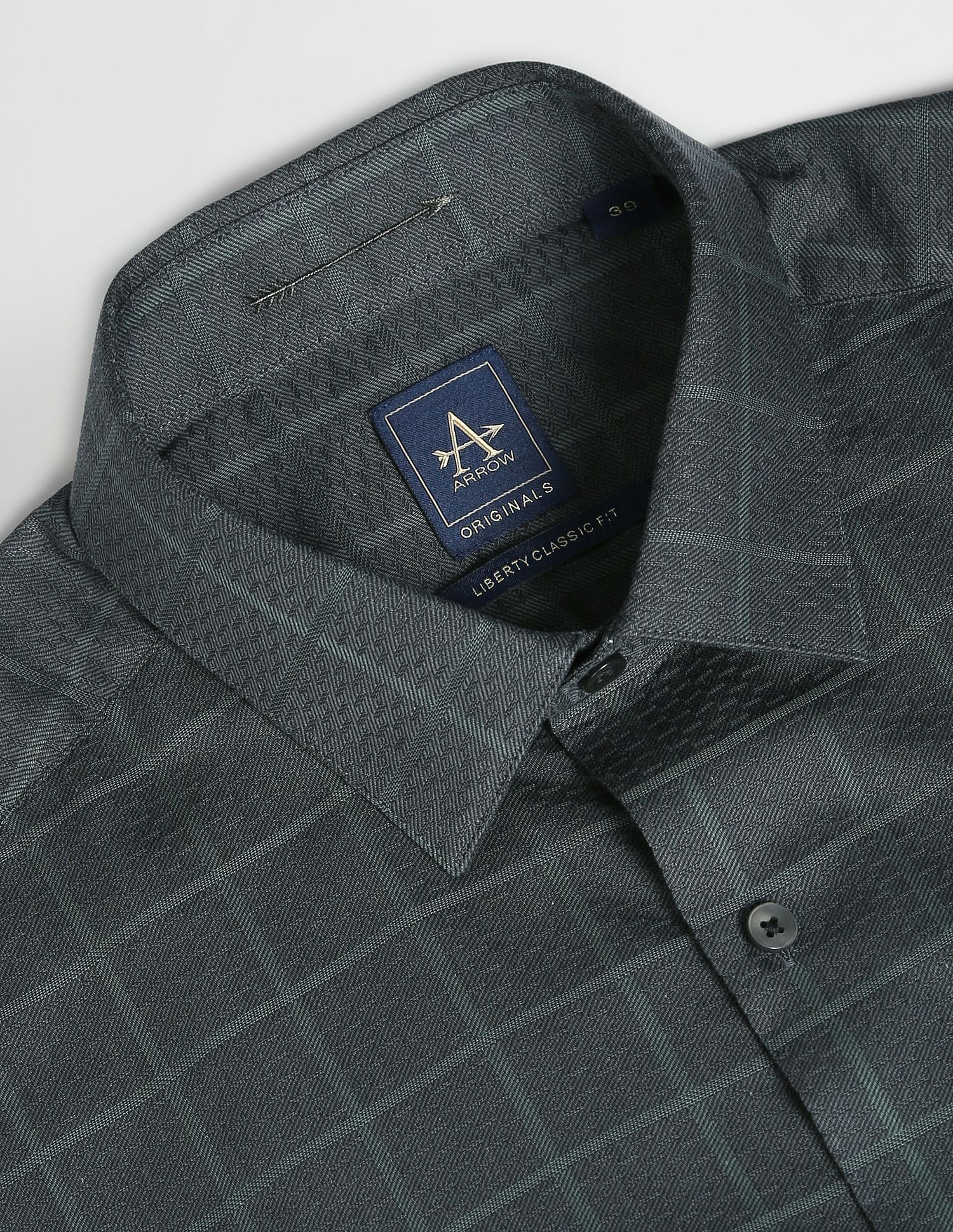 Arrow Tonal Windowpane Dobby Formal Shirt