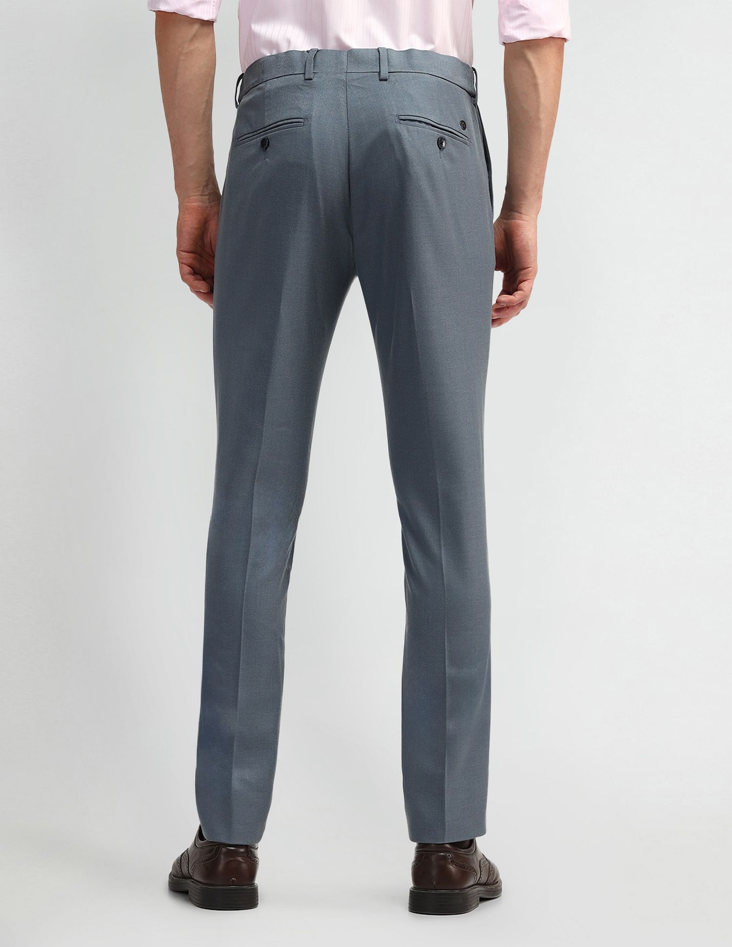Arrow Slim Fit Mid Rise Trousers