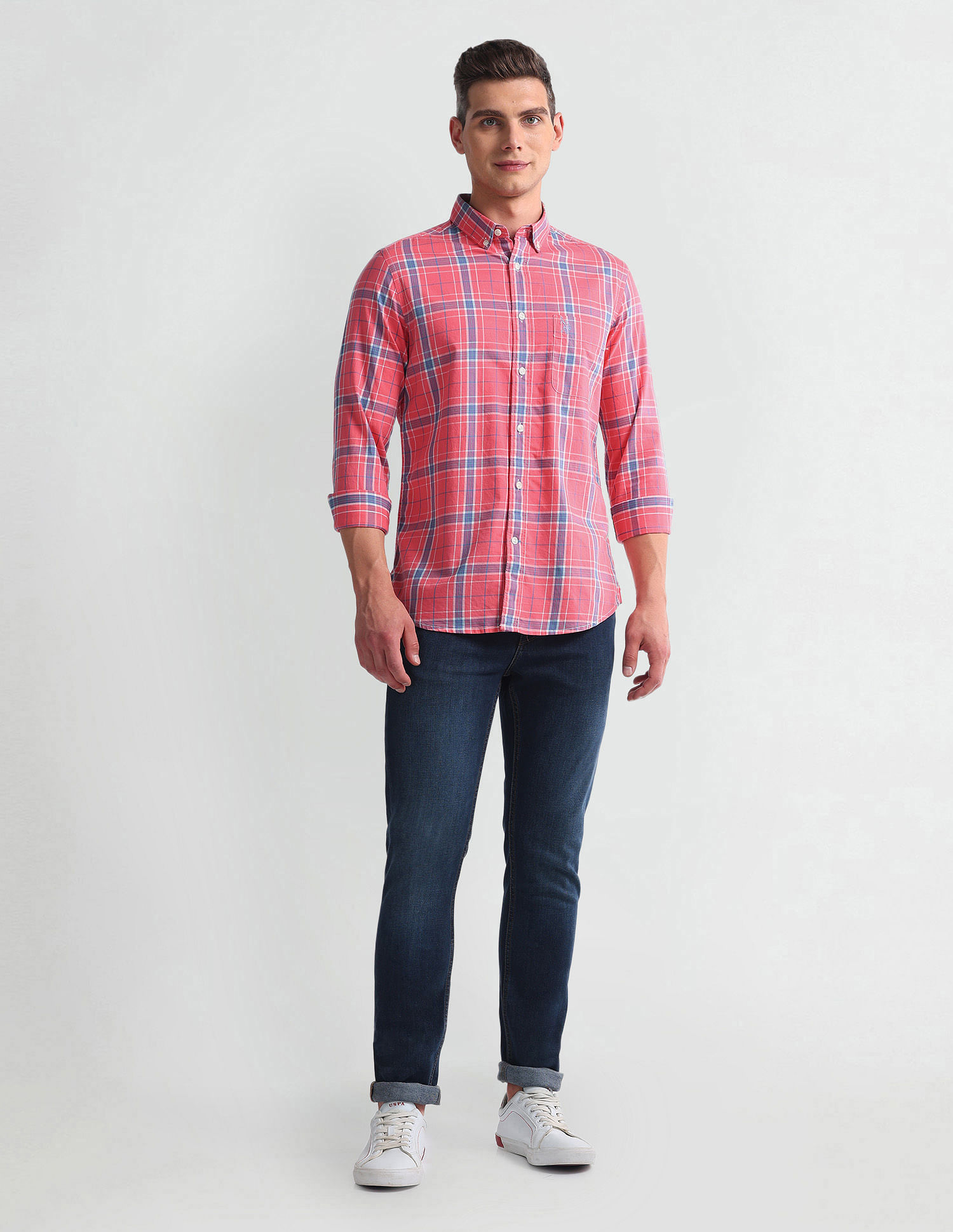 U.S. Polo Assn. Denim Co. Tartan Check Slim Fit Shirt