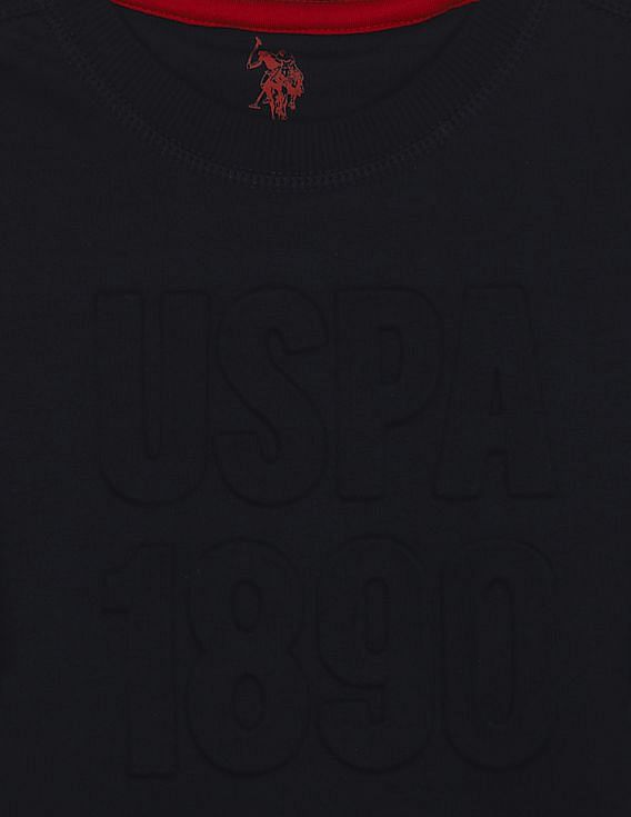 U.S. Polo Assn. Kids Pure Cotton Embossed Brand Logo Sweatshirt
