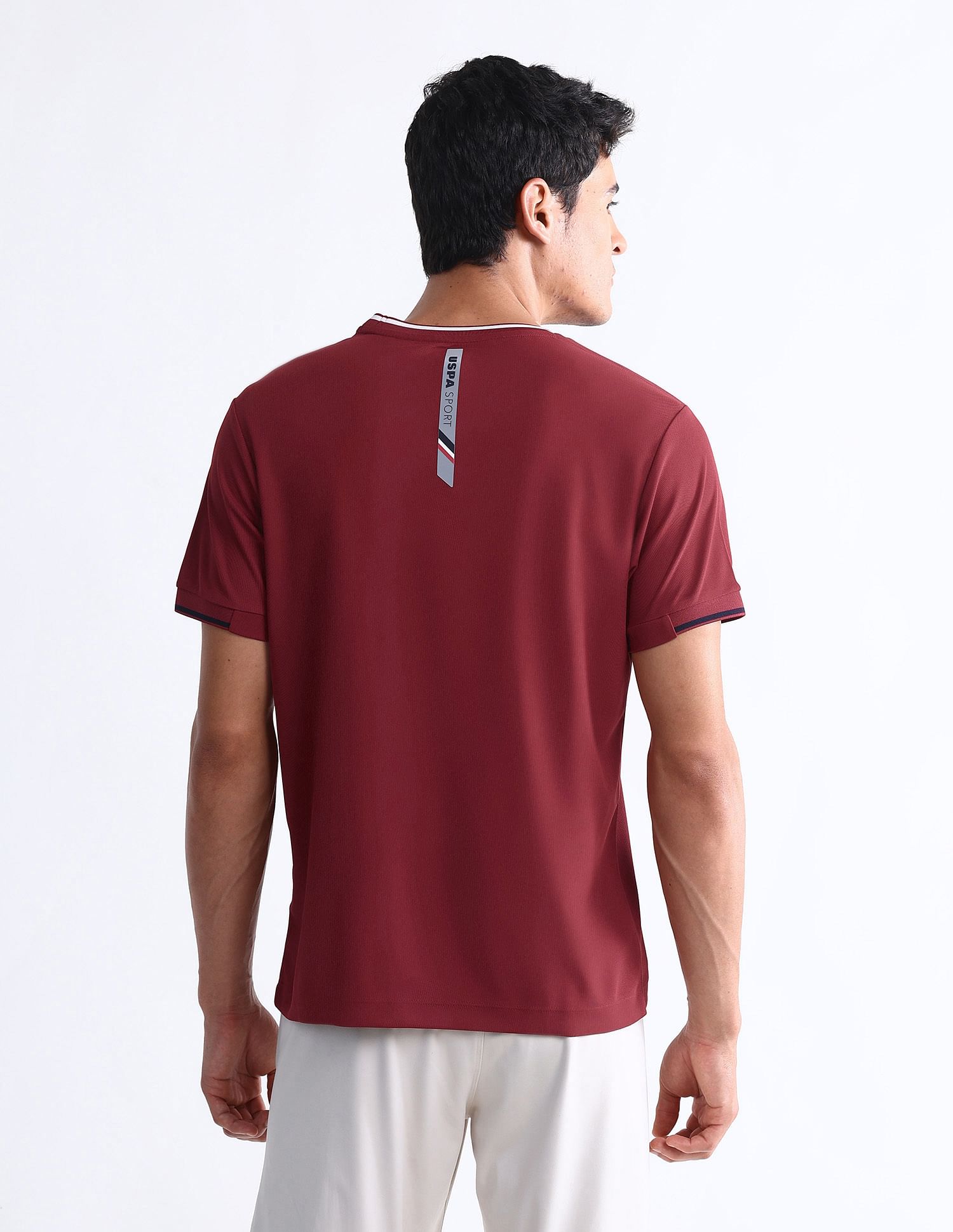 USPA Active Solid Slim Fit T-Shirt