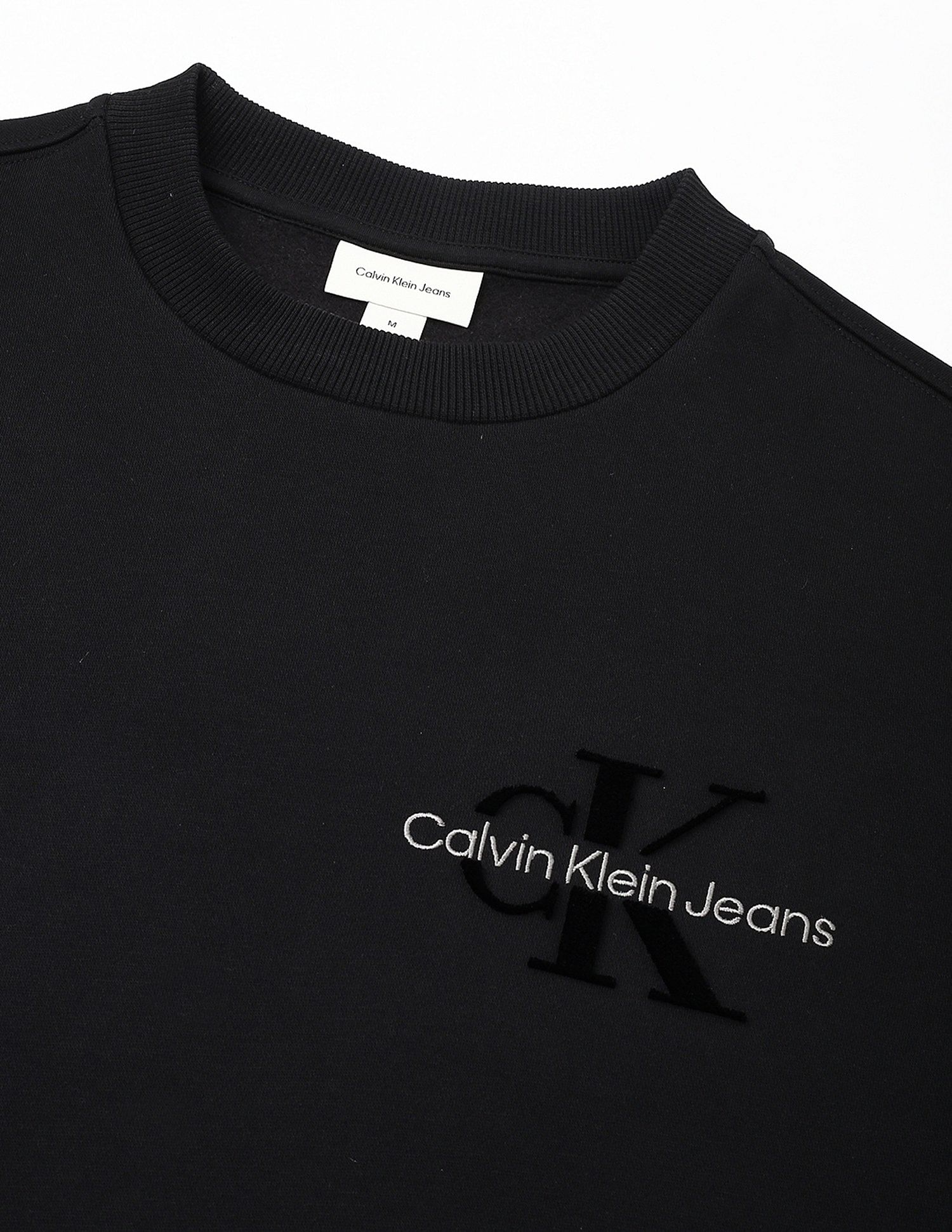 Calvin Klein Jeans Embroidered Logo Relaxed-Fit Cotton Sweatshirt