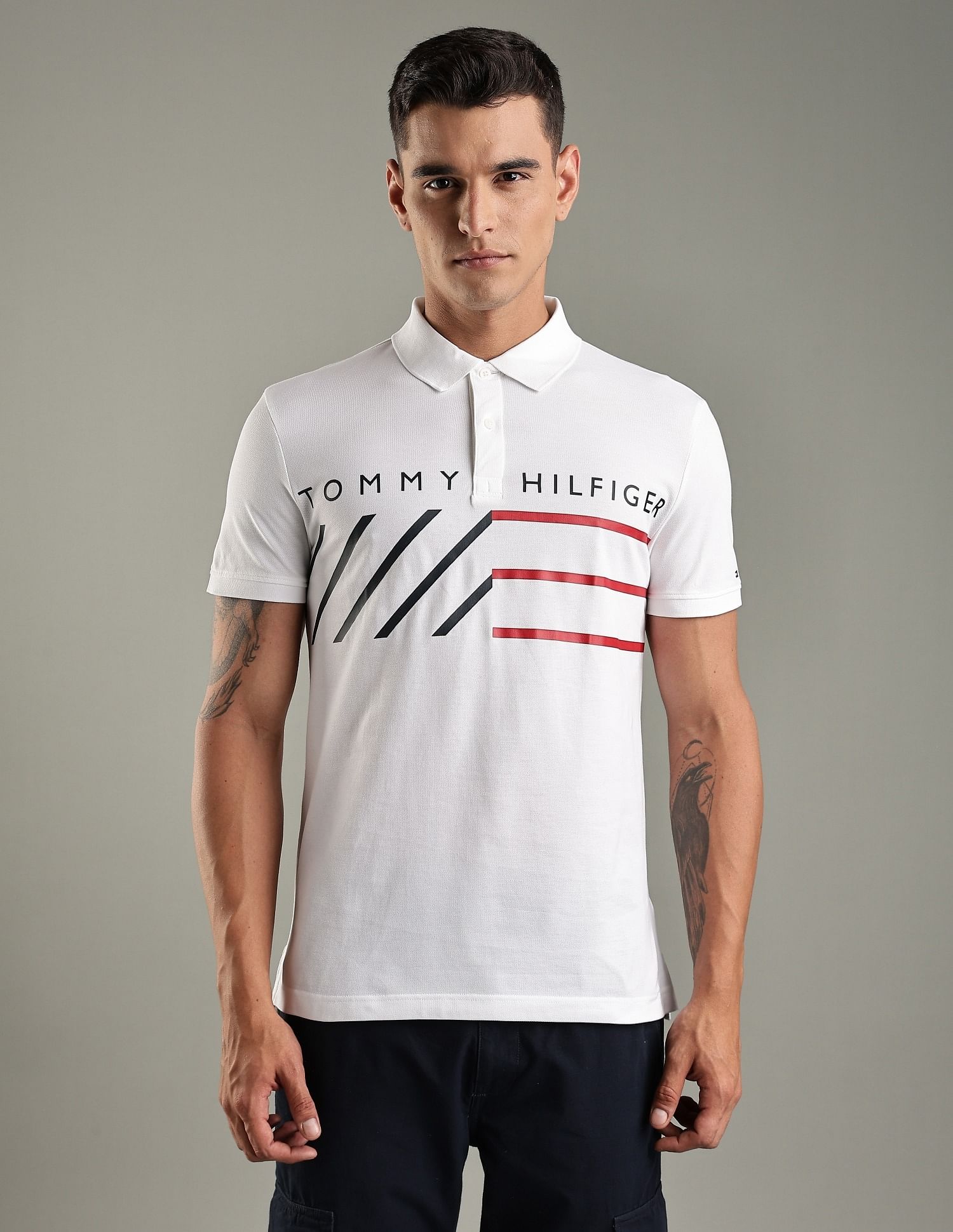 Tommy Hilfiger Logo Regular-Fit Cotton Polo Shirt