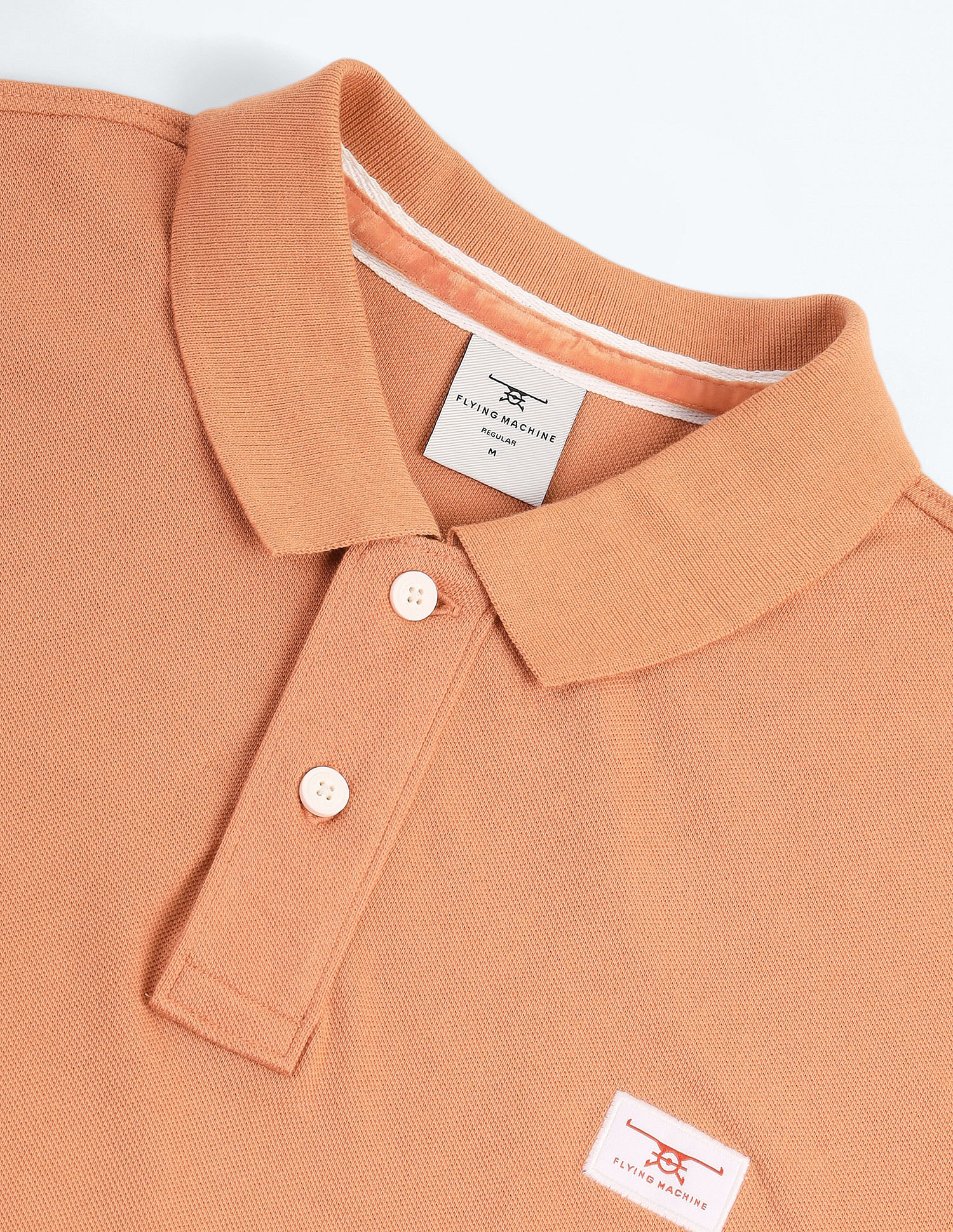 Flying Machine Tonal Logo Cotton Polo Shirt