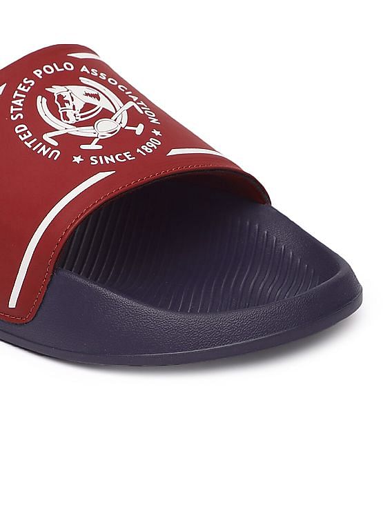 U.S. Polo Assn. Logo Print Zane 4.0 Slides