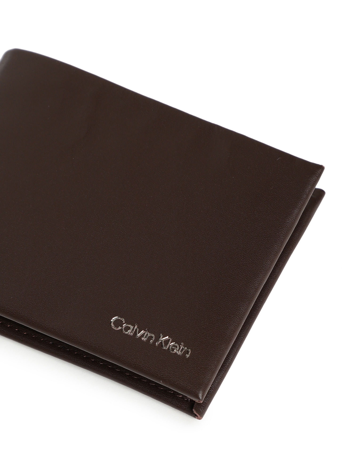Calvin Klein Solid Leather Concise Wallet