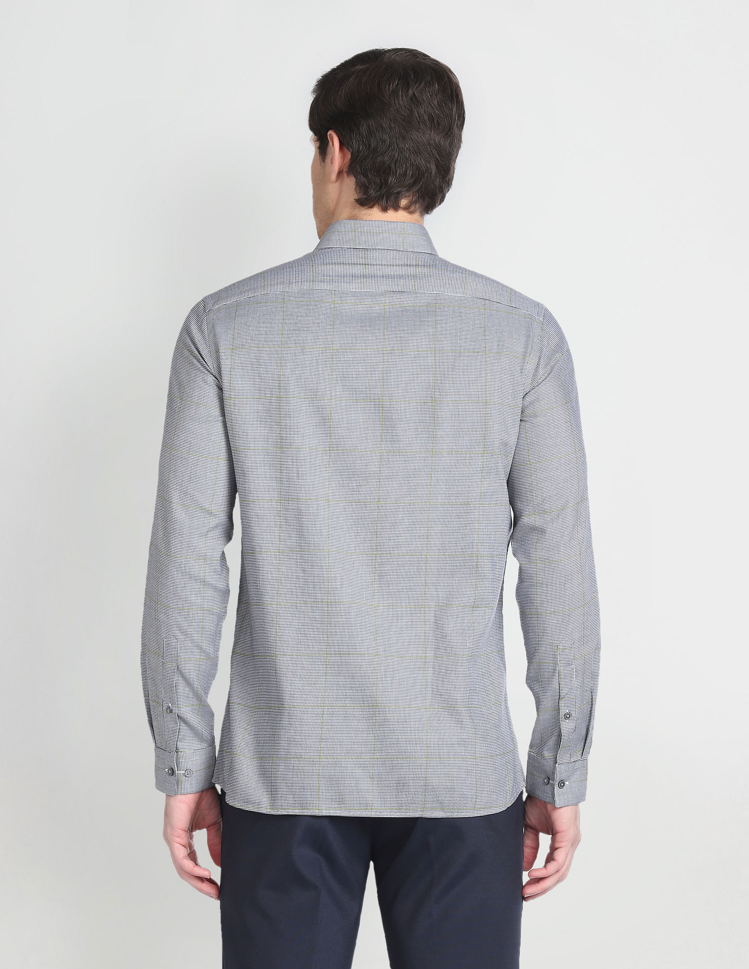 Arrow Newyork Houndstooth Slim Check Formal Shirt