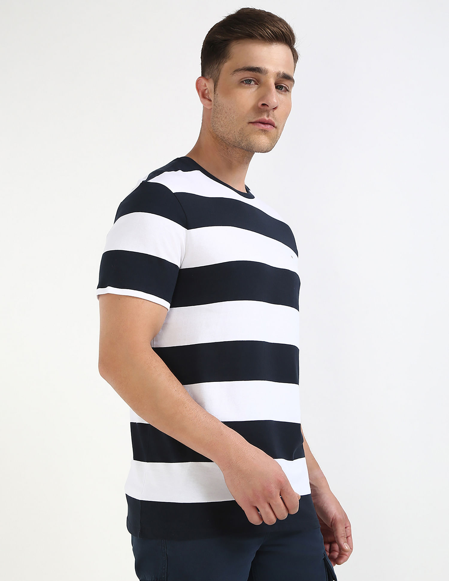 Tommy Hilfiger Striped Regular-Fit Cotton T-Shirt