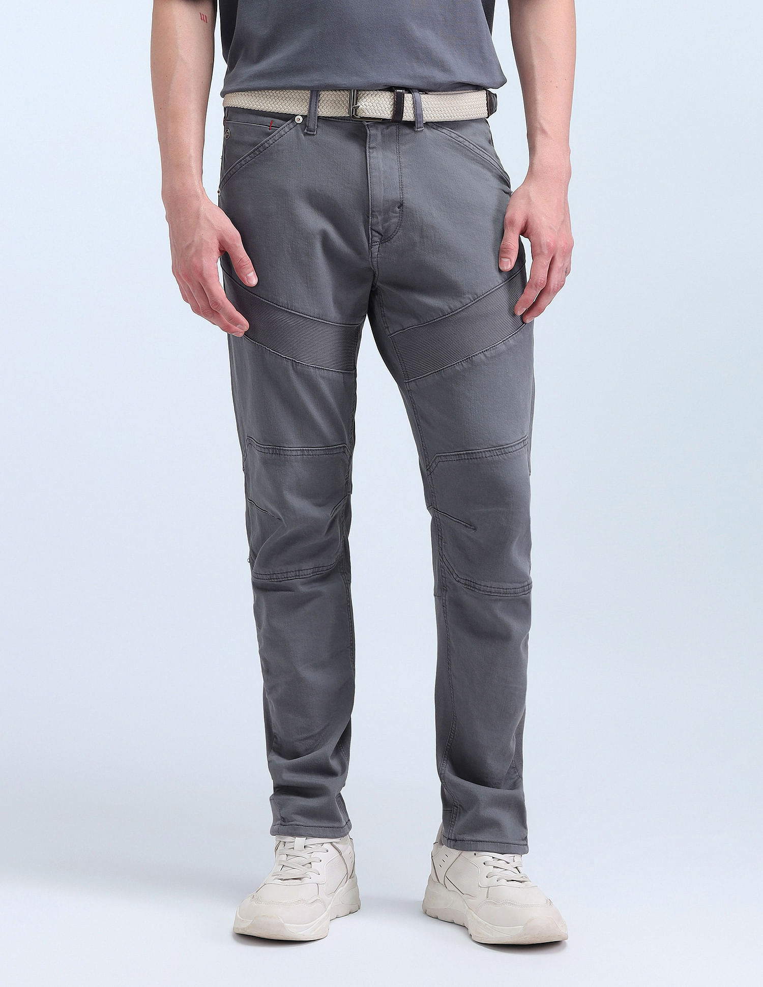 Flying Machine Slash Slim Tapered Fit Mid Rise Jeans