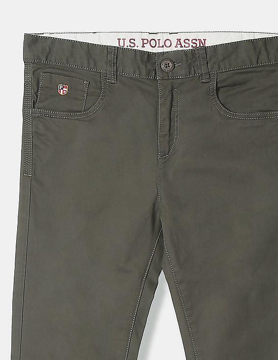U.S. Polo Assn. Kids Regular Fit Solid Trousers