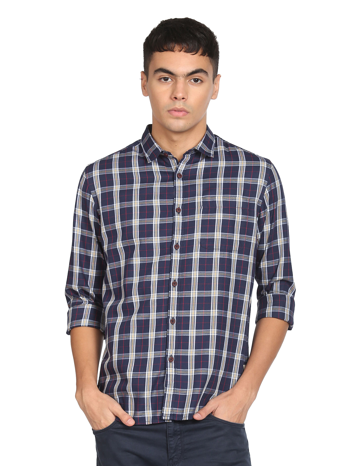 Flying Machine Tartan Check Cotton Shirt