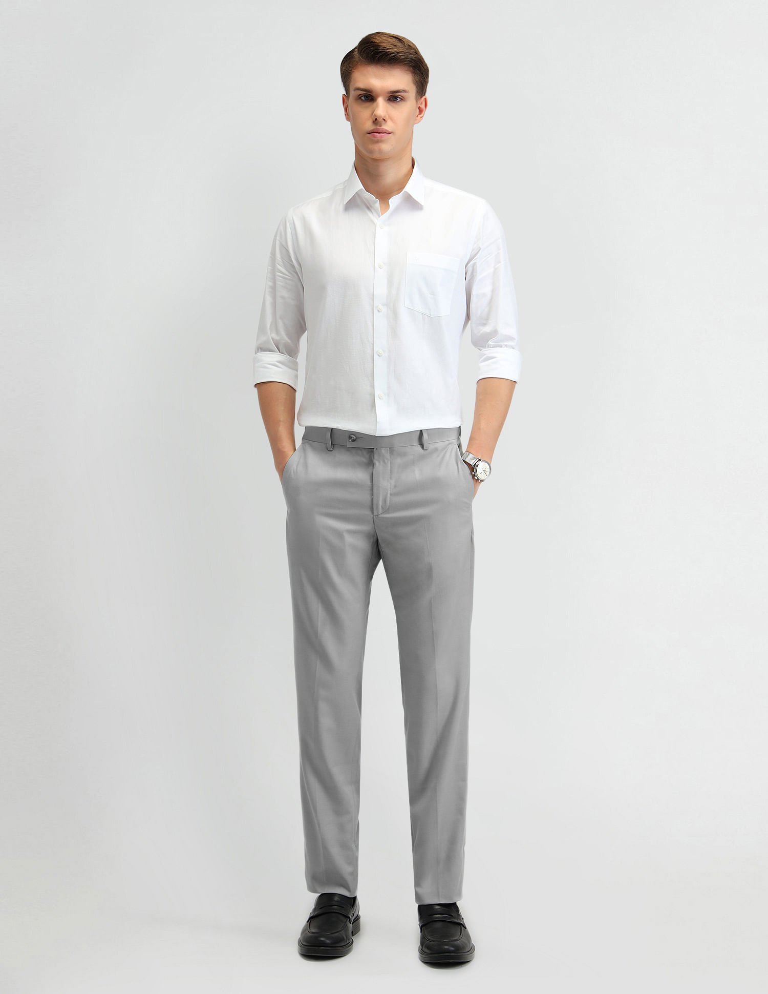 Arrow Mid Rise Tapered Fit Trousers