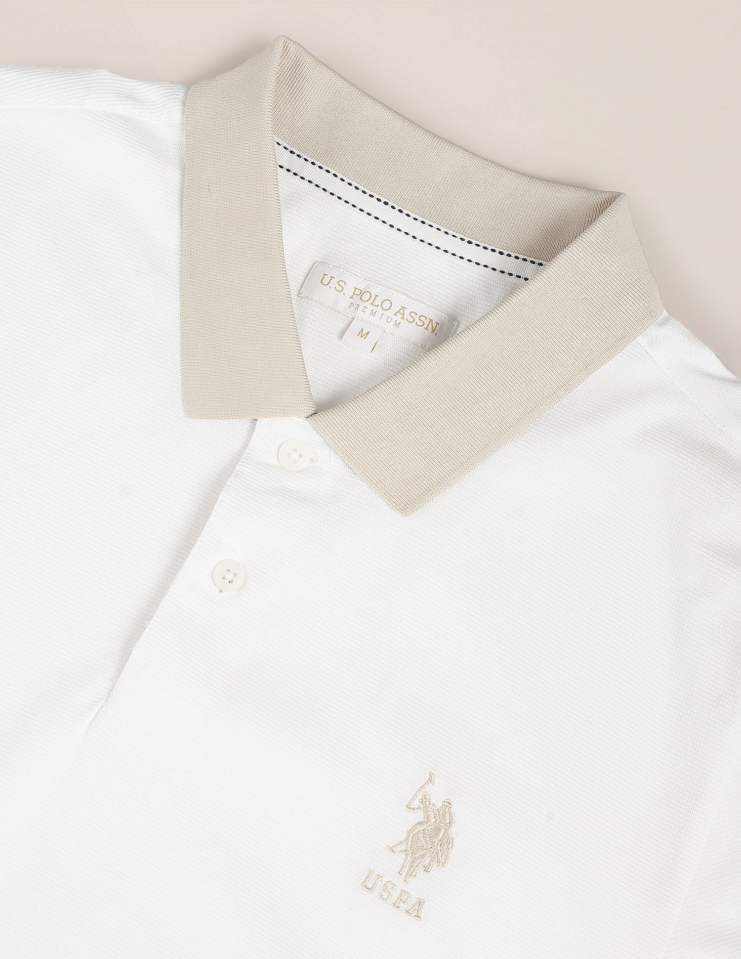 U.S. Polo Assn. Contrast Collar Solid Polo Shirt