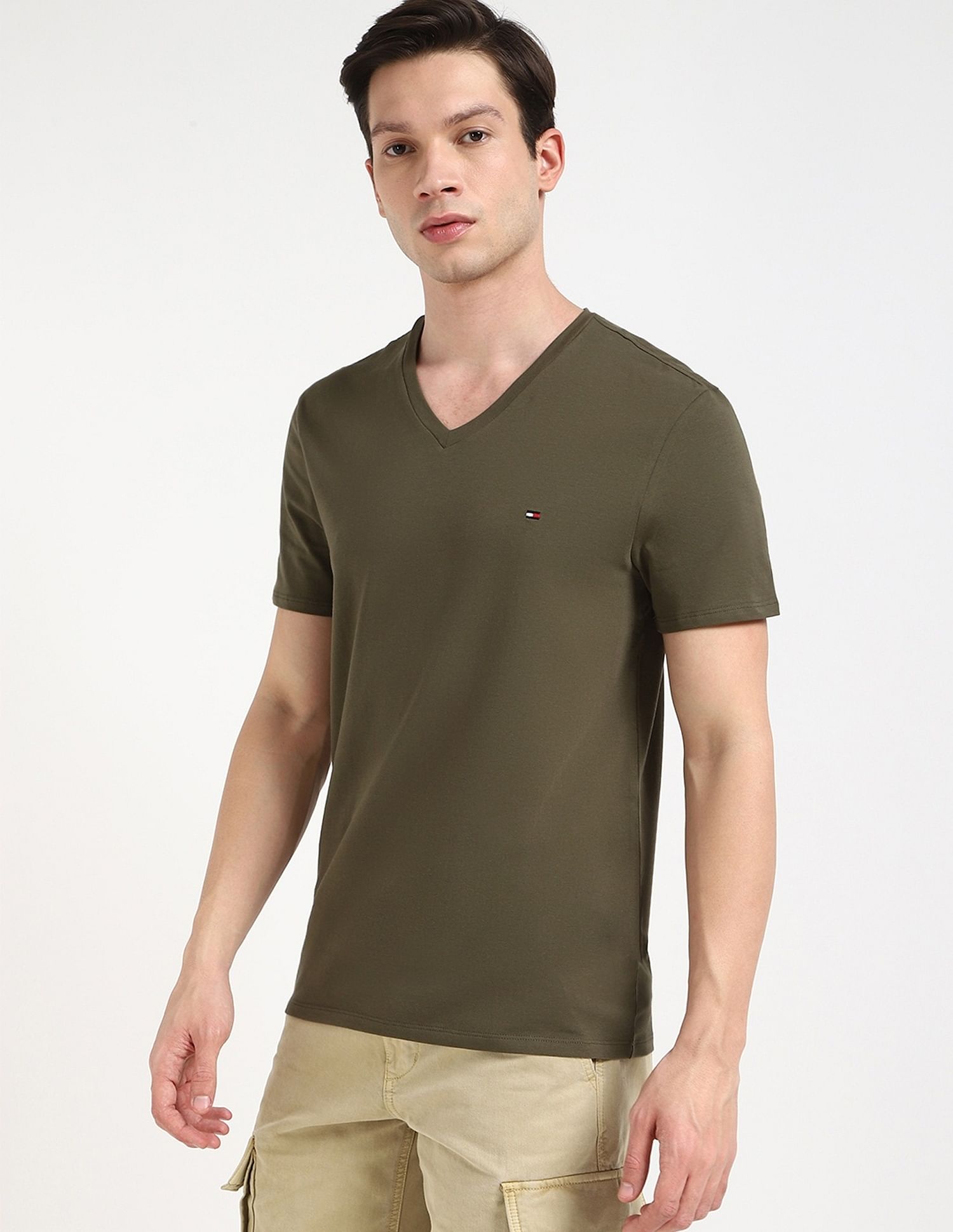 Tommy Hilfiger Solid Slim-Fit Cotton T-Shirt